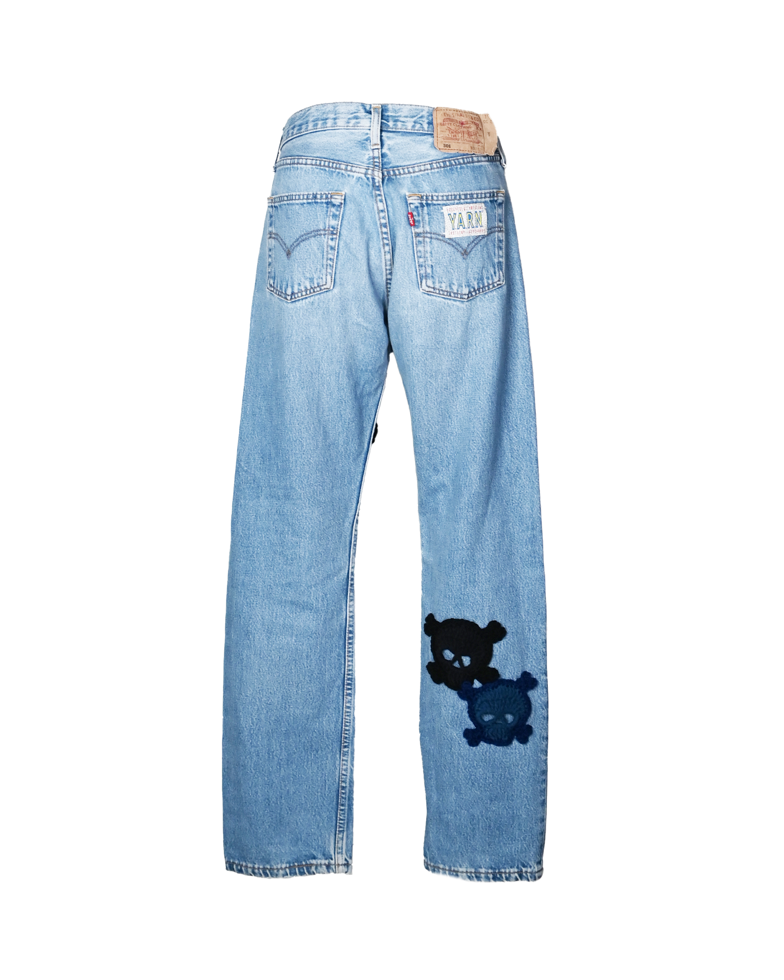 Y.A.R.N.・ヤーン - デニムパンツ Y.A.R.N. SKULL DENIM-1 (W30)/ MULTI