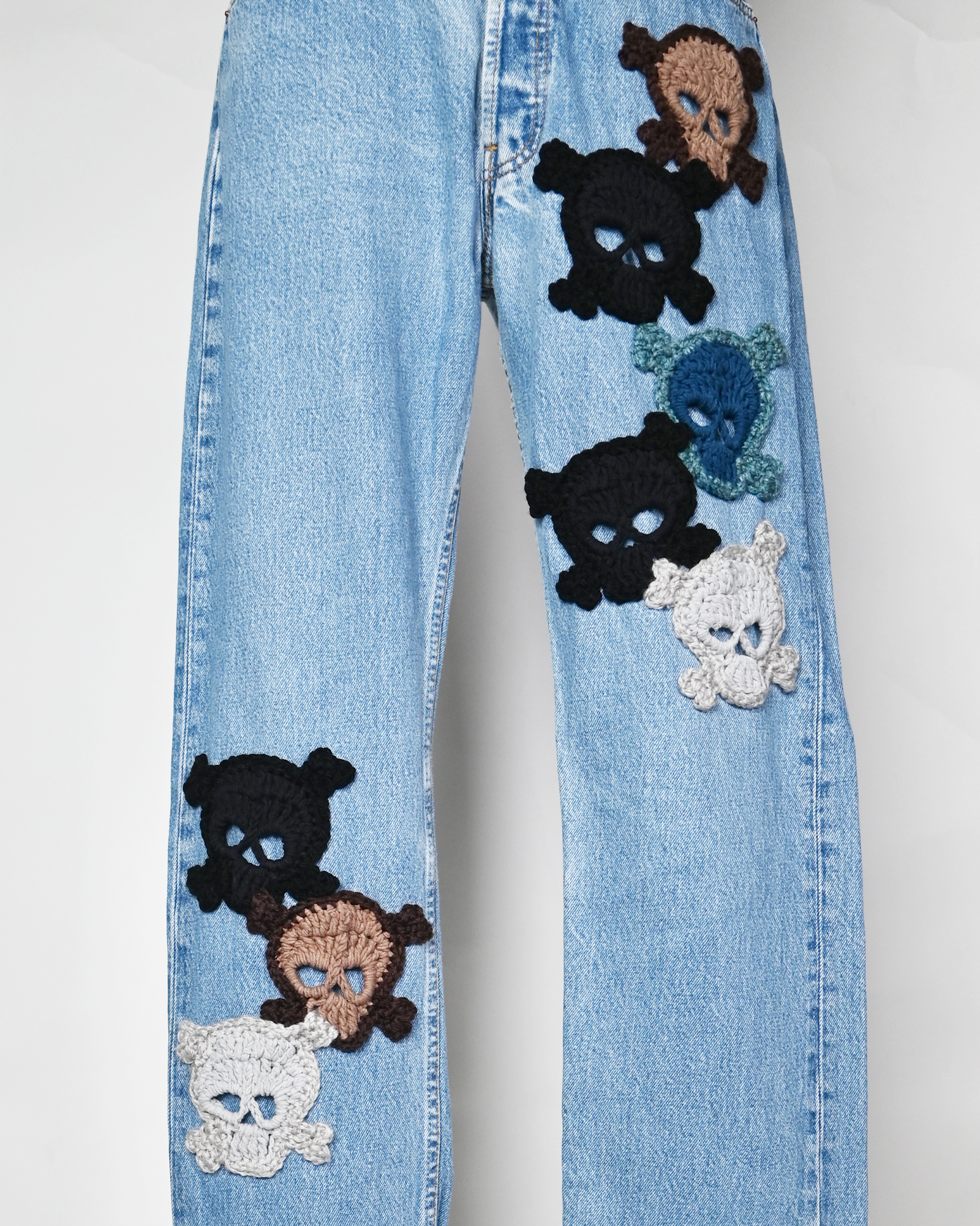 Y.A.R.N.・ヤーン - デニムパンツ Y.A.R.N. SKULL DENIM-1 (W30)/ MULTI