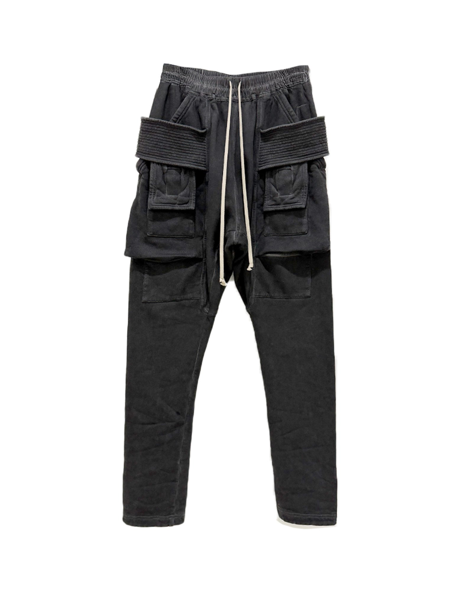 RICK OWENS DRKSHDW・リックオウエンス ダークシャドウ - カーゴパンツ CREATCH CARGO DRAWSTRING / FADED BLACK