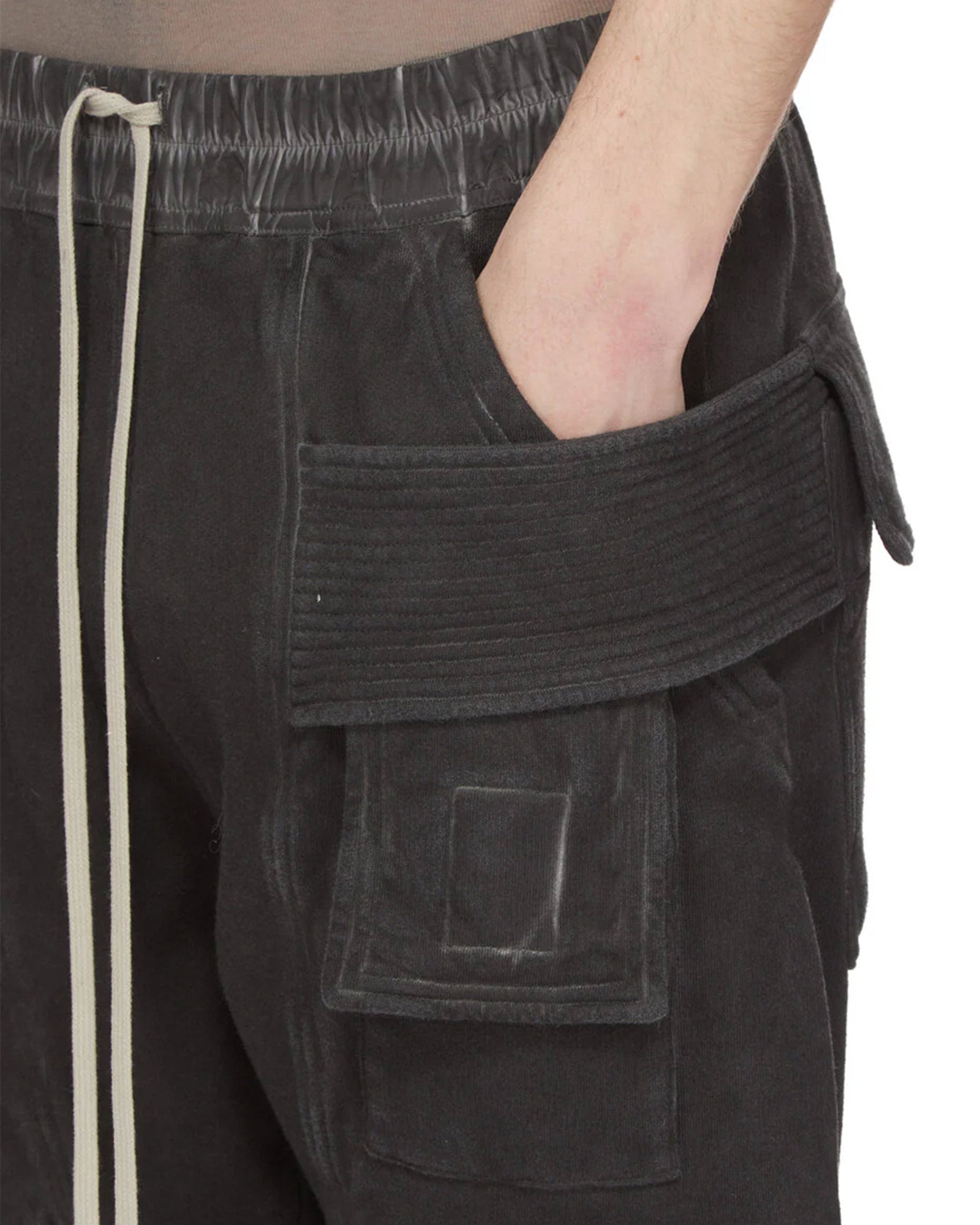 RICK OWENS DRKSHDW・リックオウエンス ダークシャドウ - カーゴパンツ CREATCH CARGO DRAWSTRING / FADED BLACK