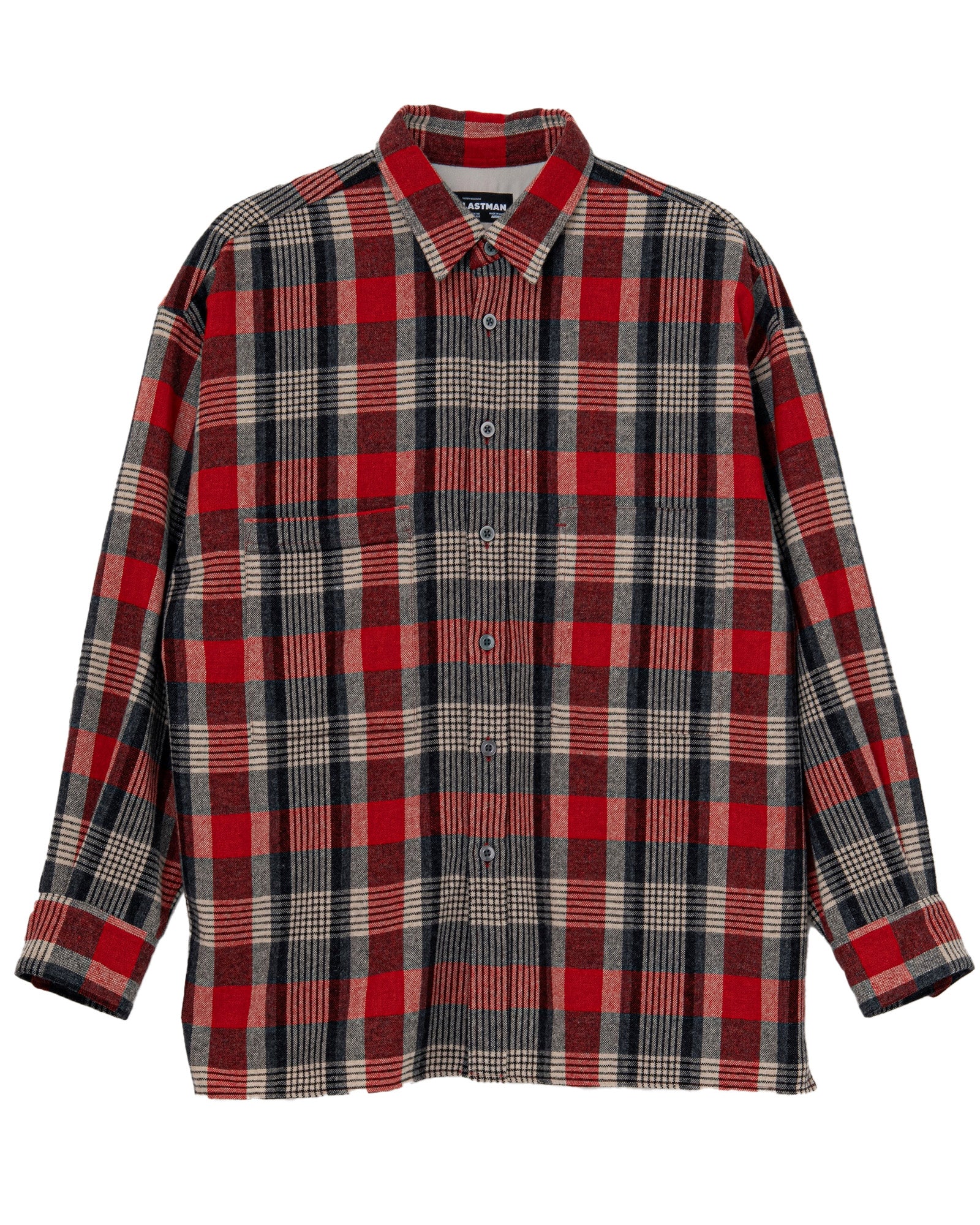LASTMAN・ラストマン - シャツ CLASSIC WOOL SHIRT / RED