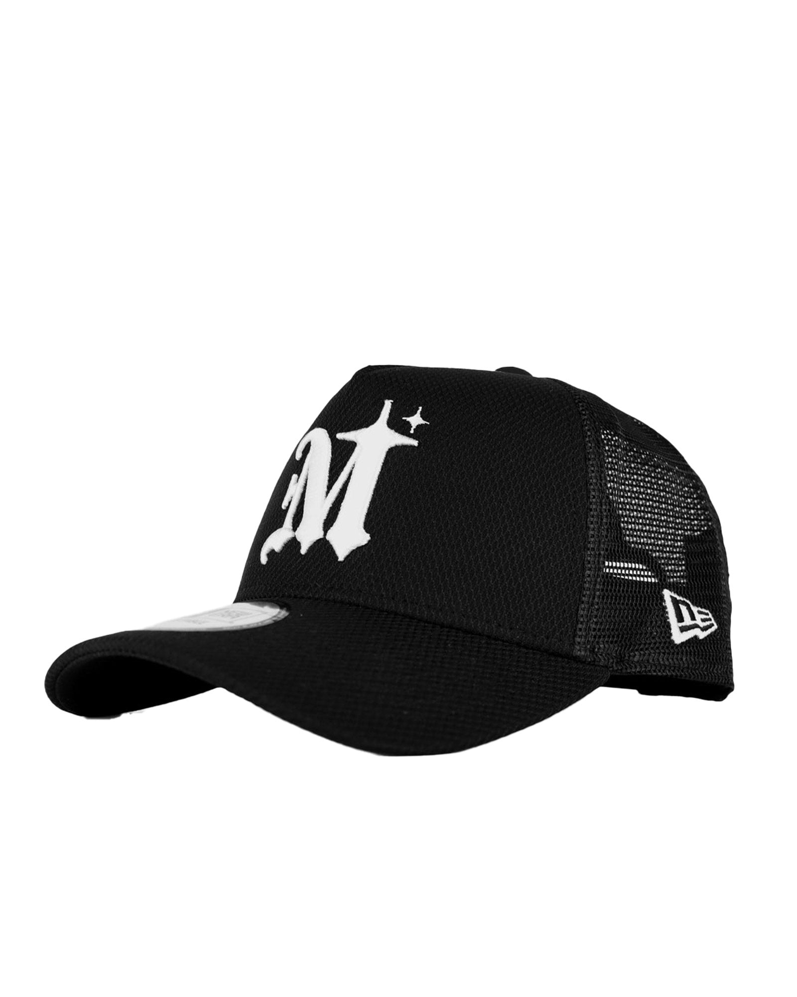MLVINCE・メルヴィンス - キャップ NEW ERA 9FORTY AUTHENTIC LOGO TRUCKER CAP / BLACK / WHITE