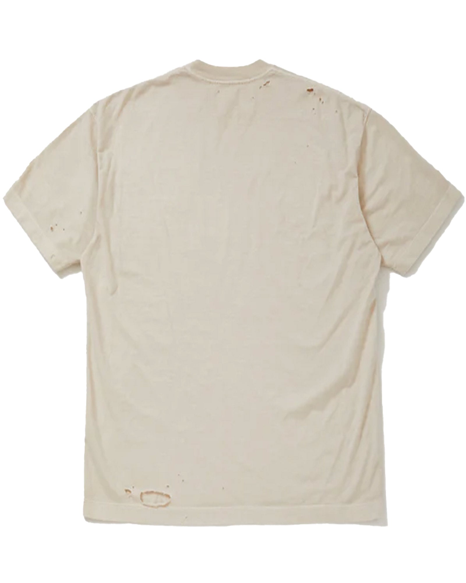ALMOST BLACK・オールモスト ブラック - トップス DAMEGE DYEING SHORT SLEEVE / BEIGE