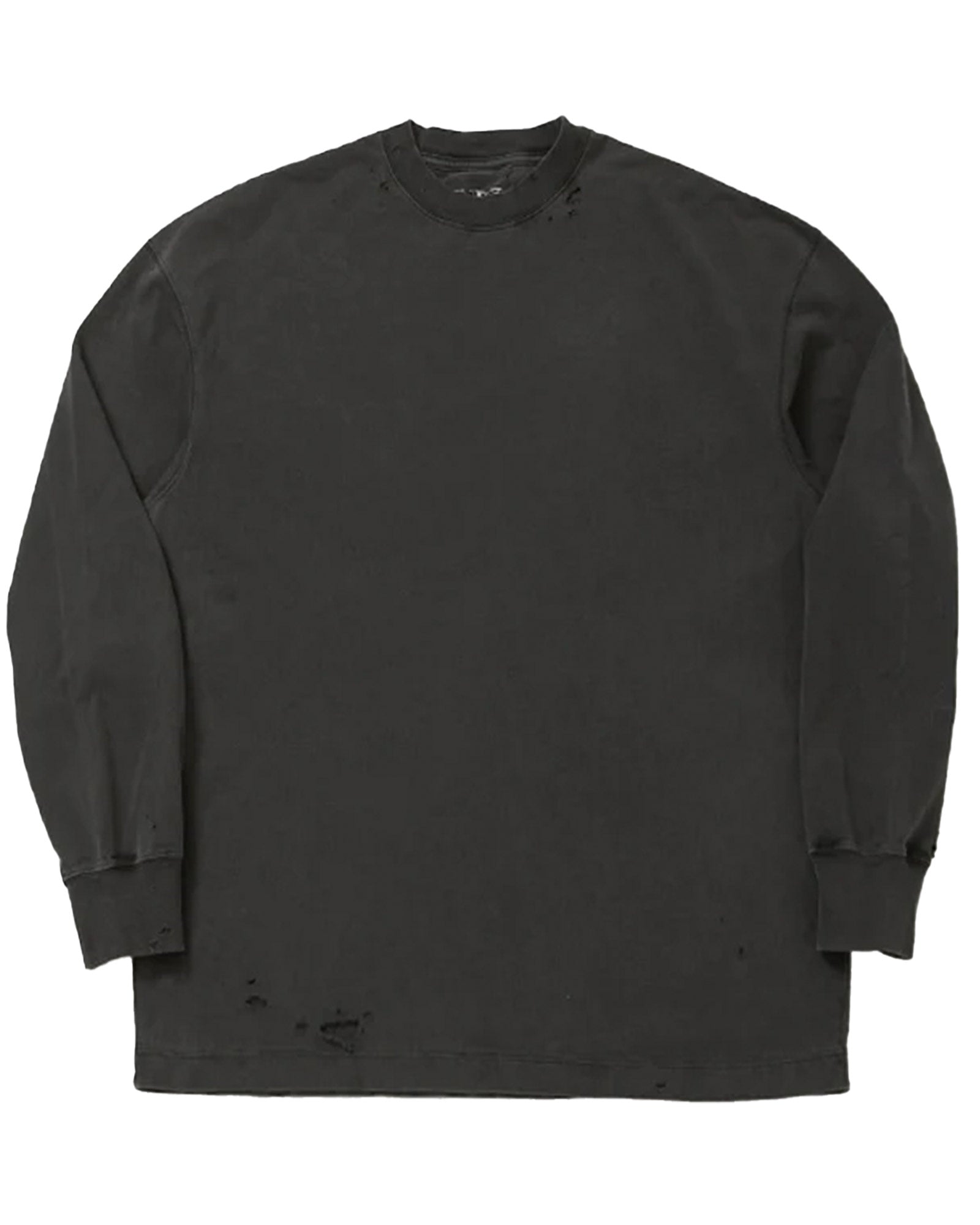 ALMOST BLACK・オールモスト ブラック - L/S Tシャツ DAMEGE DYEING LONG SLEEVE / BLACK