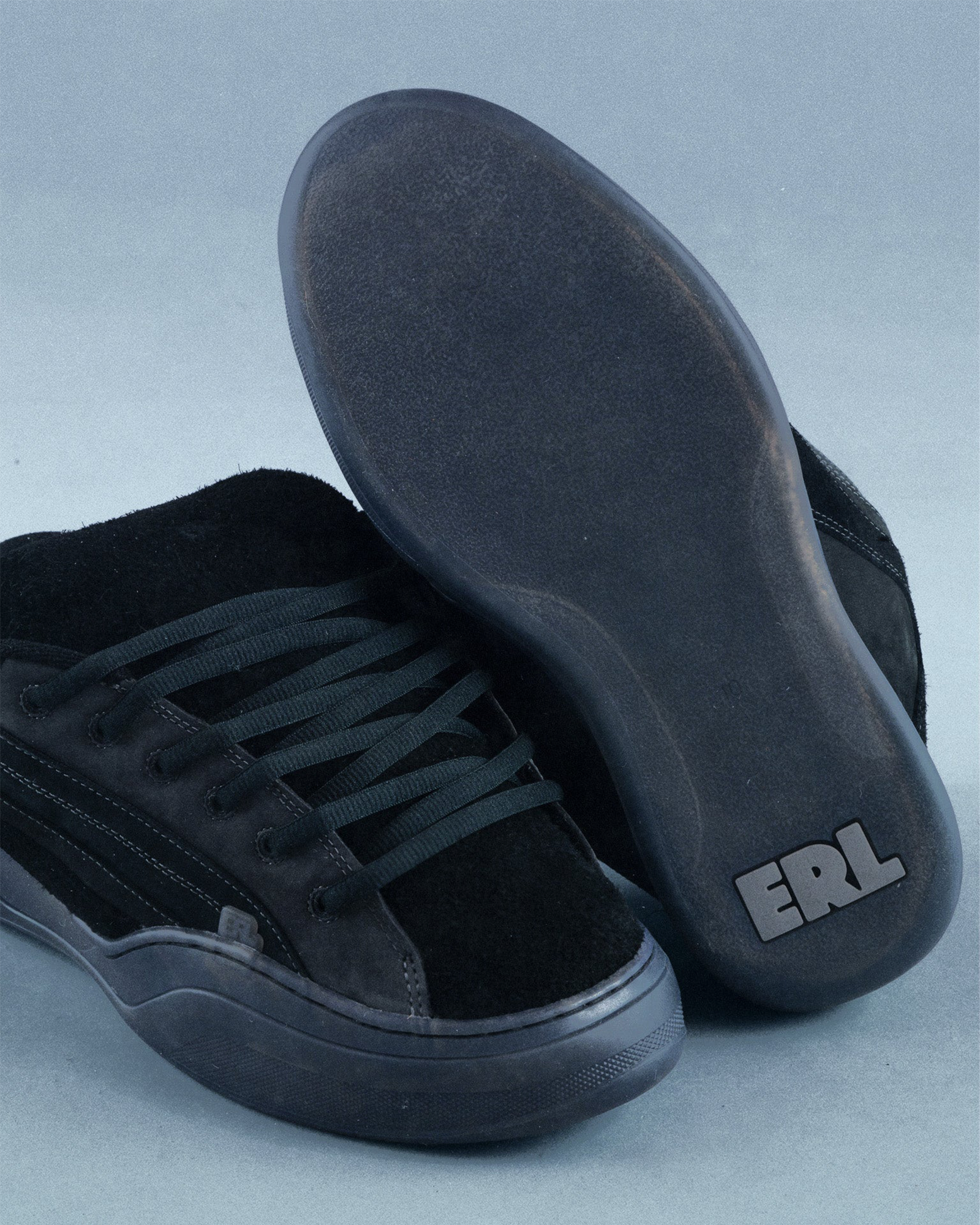 ERL・イーアールエル - ローカットスニーカー UNISEX ERL QUAD VAMP LEATHER / BLACK