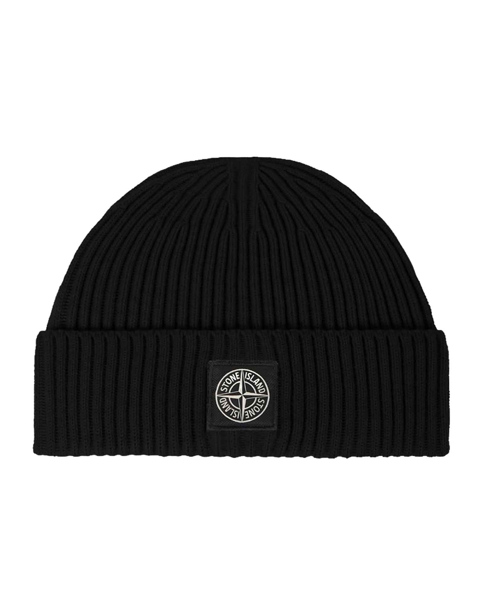 STONE ISLAND・ストーンアイランド - ニットキャップ・ビーニー FULL RIB RWS WOOL N100002 / BLACK