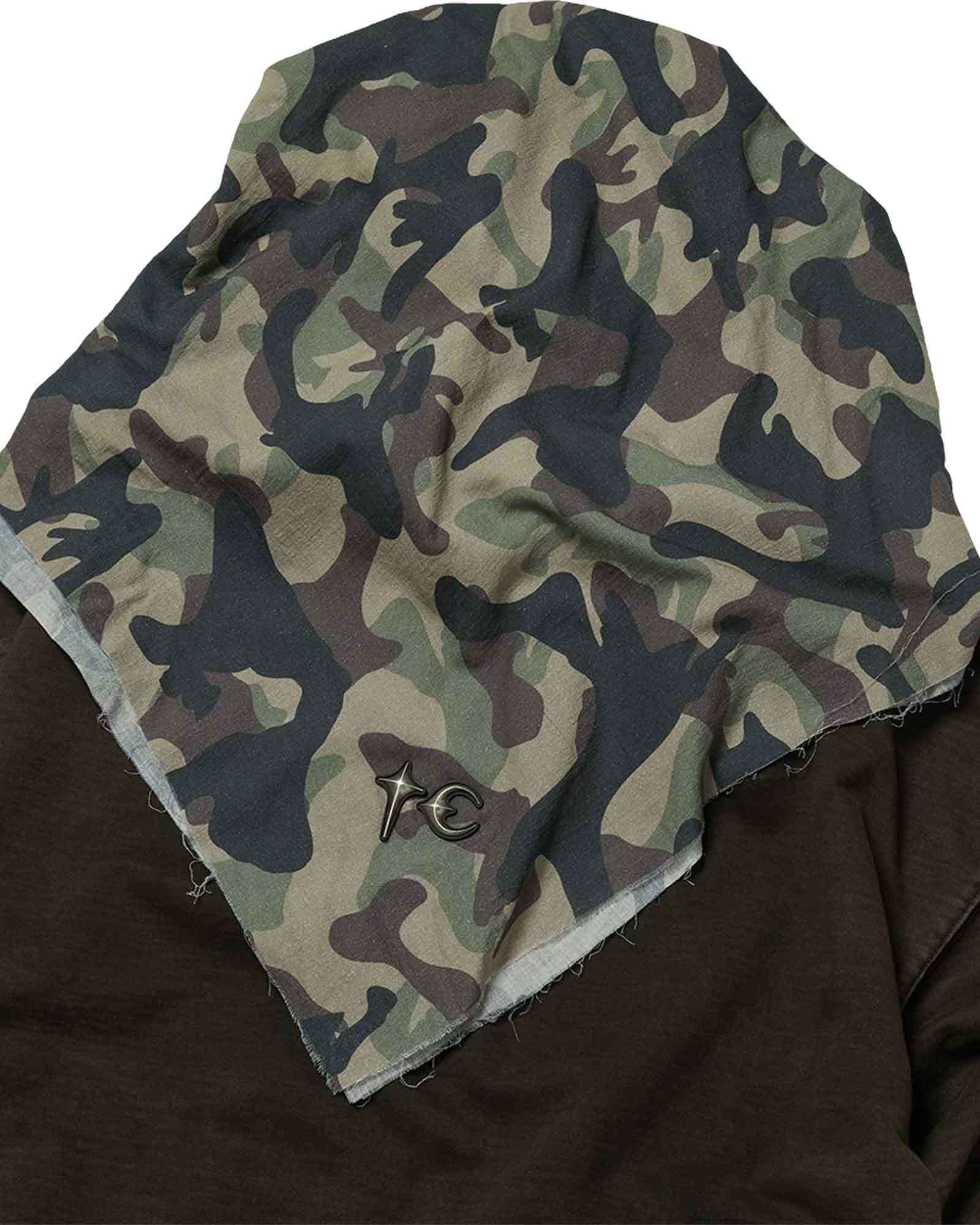 THUG CLUB・sag club -  CREED SCARF HOODED ZIP-UP HOODIE / BLACK