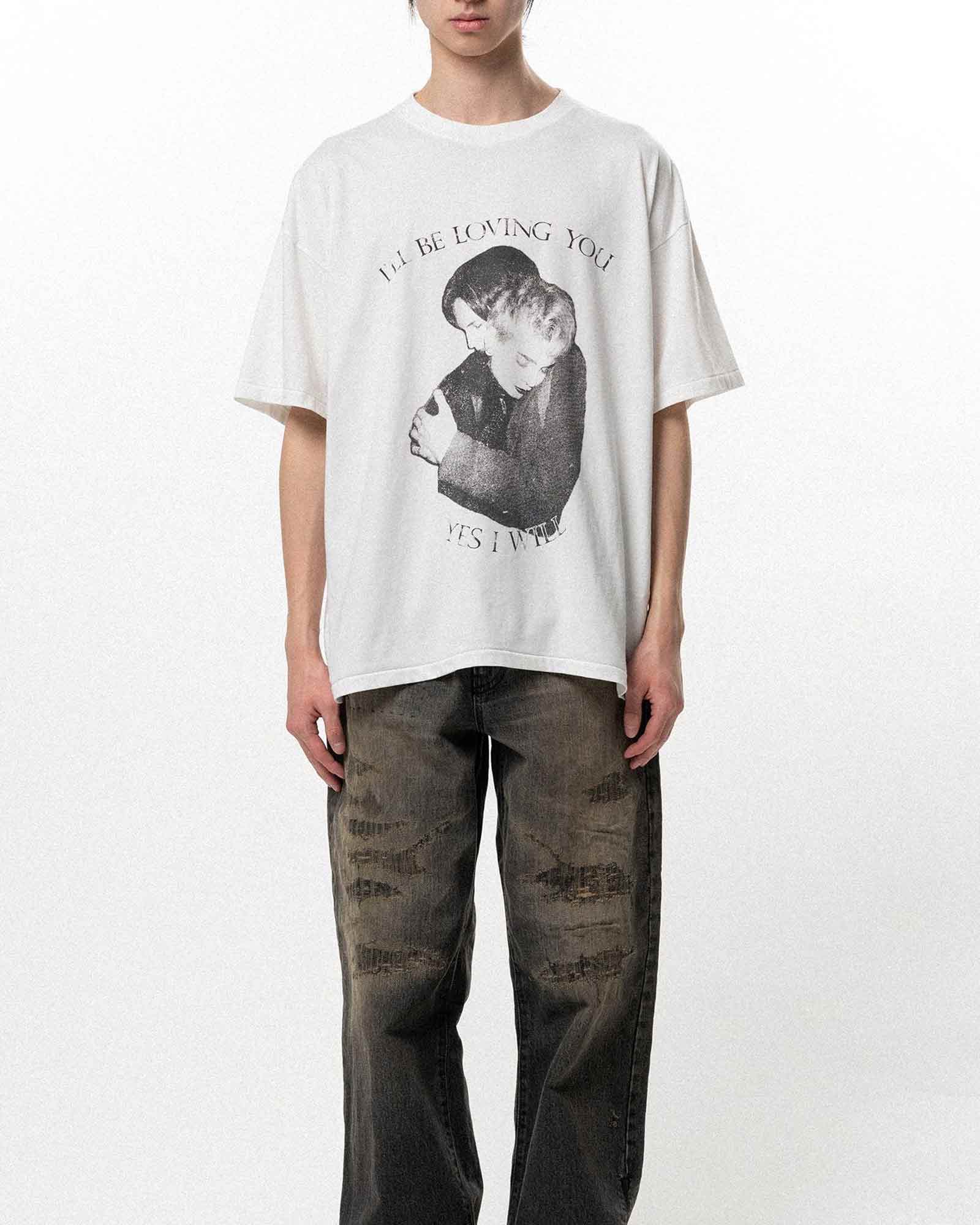 KAMIYA (カミヤ) SS26 “LOVING” TEE T/C / WHITE | Detail Application