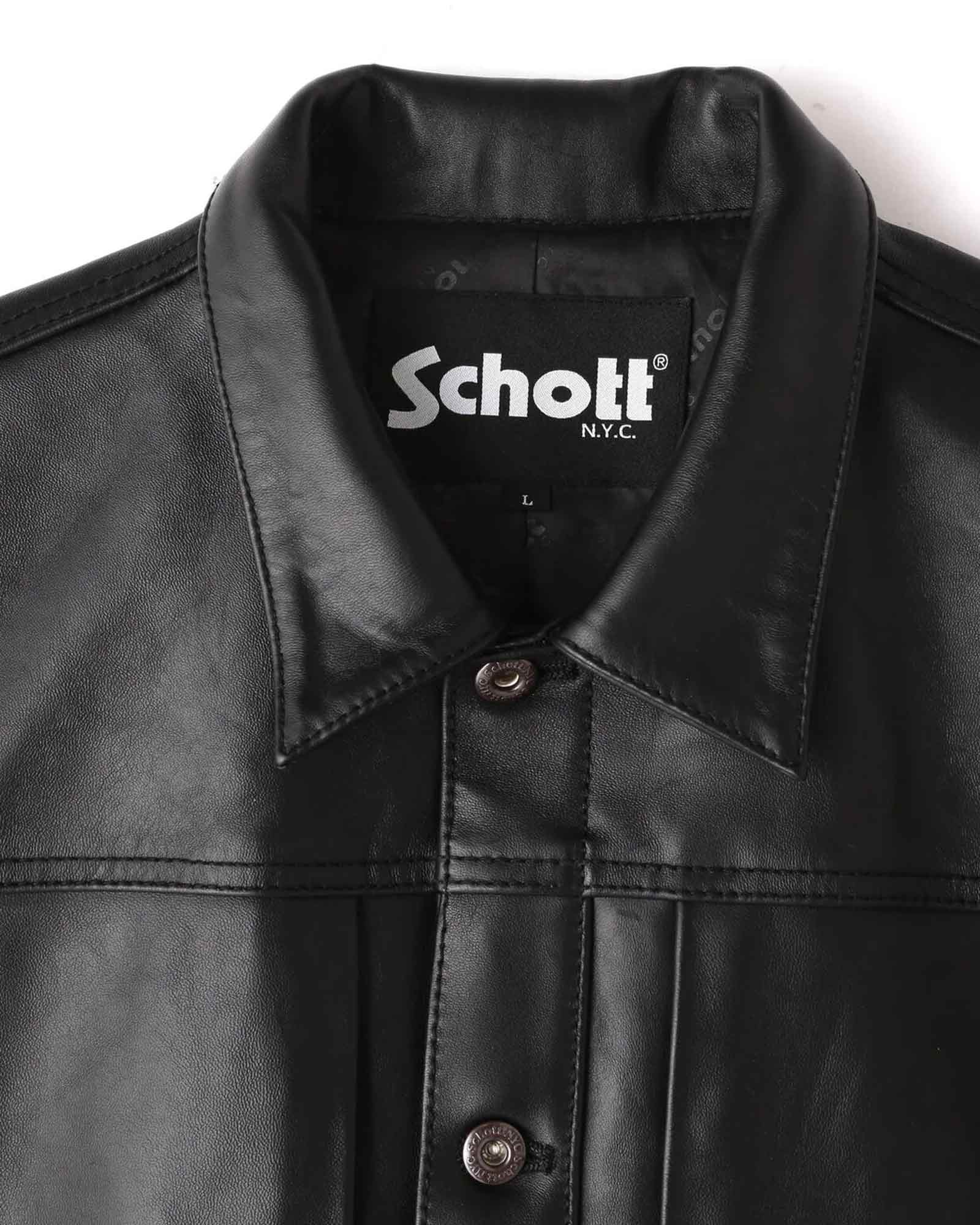 Schott・ショット -  SHEEP LEATHER 1st TRACKER JACKET / BLACK