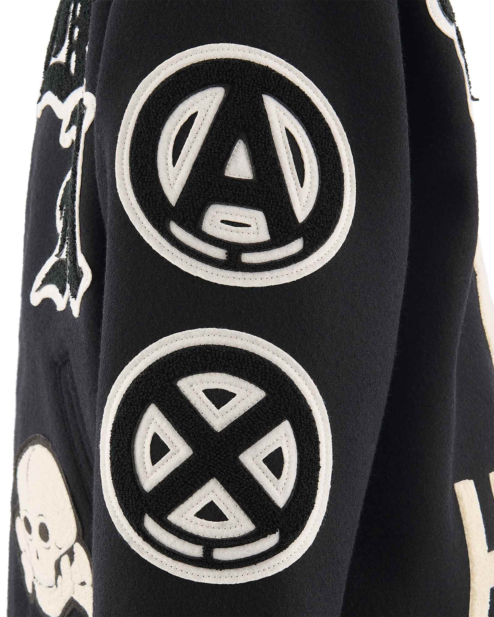 ©SAINT M××××××・セントマイケル - スタジャン BH_VARSITY JKT/SNT HUNTER / BLACK