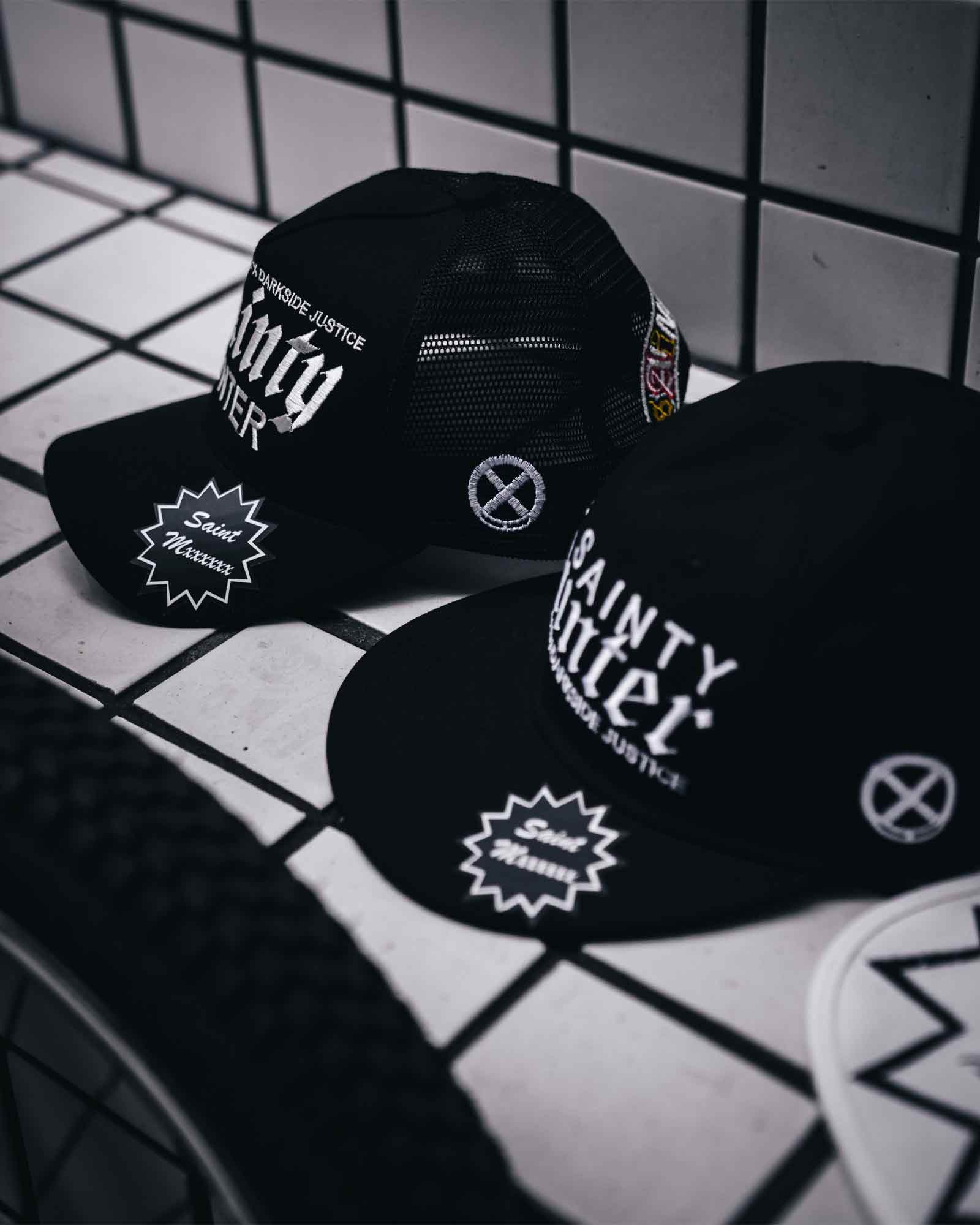 ©SAINT M××××××・セントマイケル - キャップ BH_MESH CAP/SAINTY HUNTER / BLACK