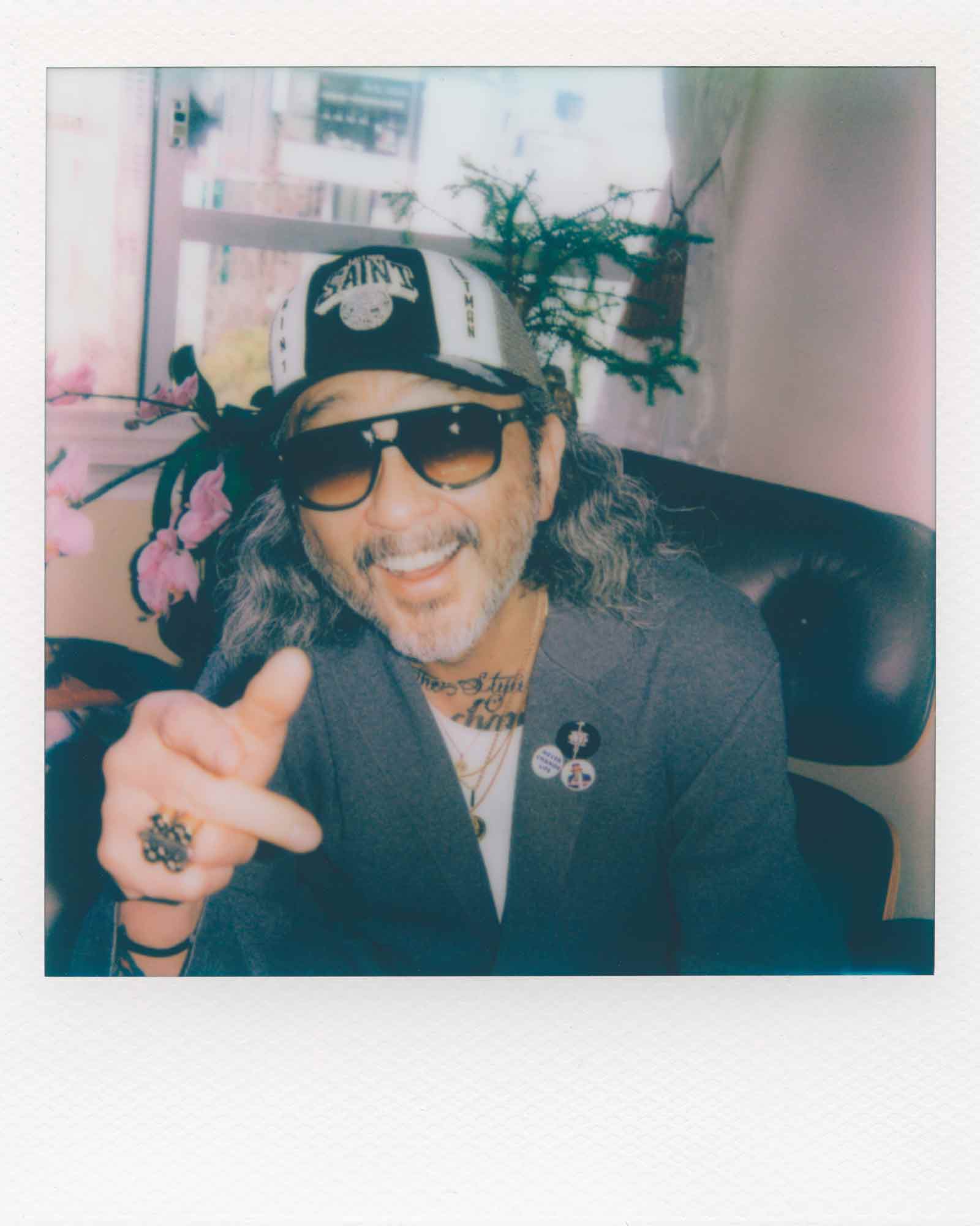 ©SAINT M××××××・セントマイケル - キャップ LM_CAP/MIRROR BALL / BLACK