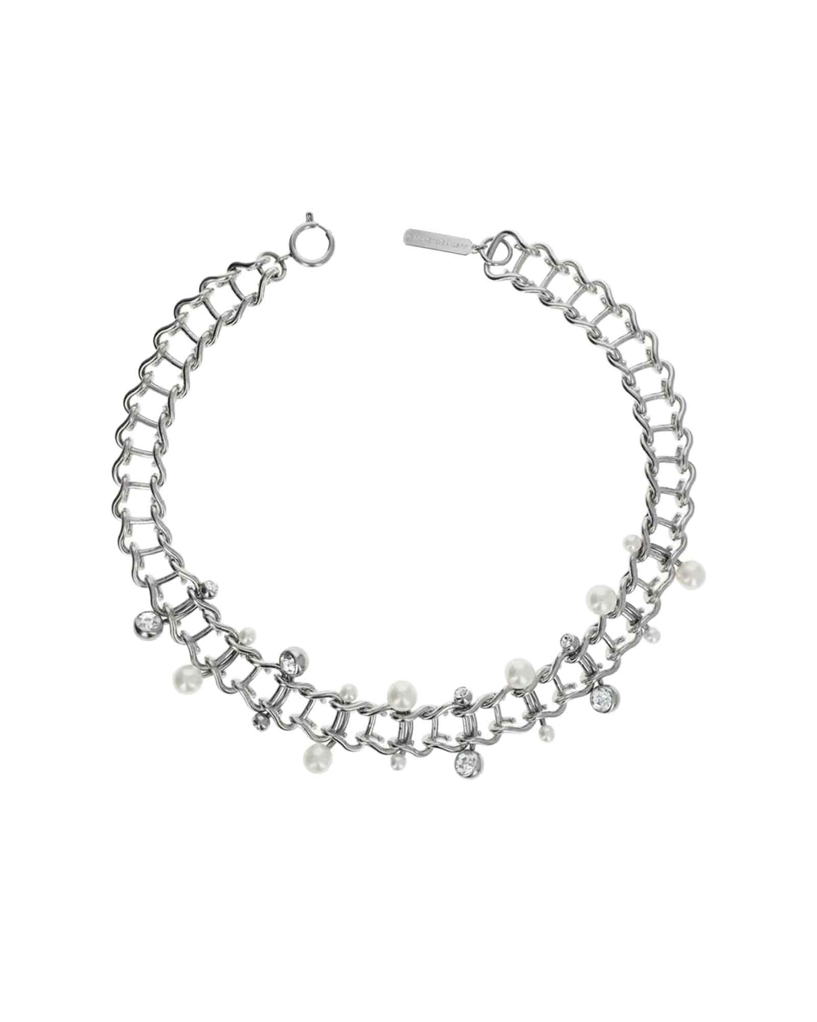 JUSTINE CLENQUET・ジュスティーヌ・クランケ - ネックレス MINDY PEARL CHOKER / PALLADIUM