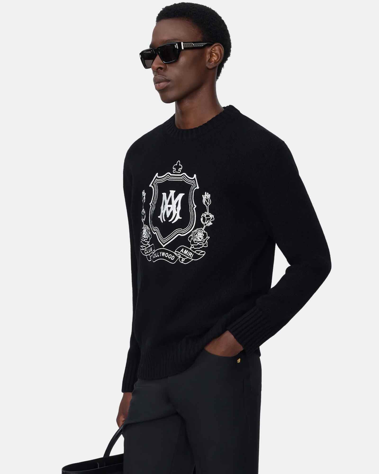 AMIRI・アミリ - ニット・セーター MA CREST CREW / BLACK