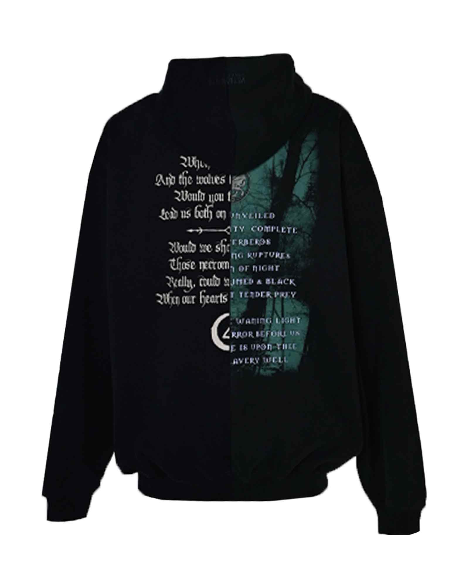 VETEMENTS・Vetements -  COF CUT-UP OVERSIZED HOODIE / GREEN / BLUE