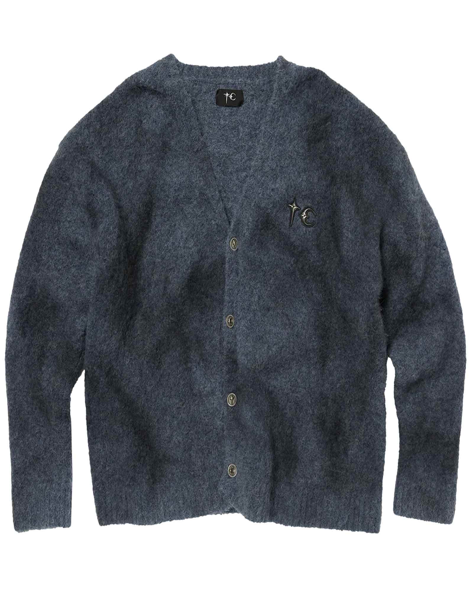 THUG CLUB・サグクラブ - ニット・セーター SOFTCORE CARDIGAN / BLUE