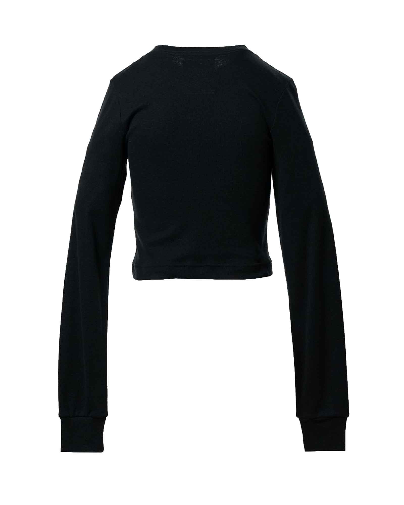 MIHARA YASUHIRO・Yasuhiro Mihara -  EMBROIDERY V NECK MINI LS TEE / BLACK