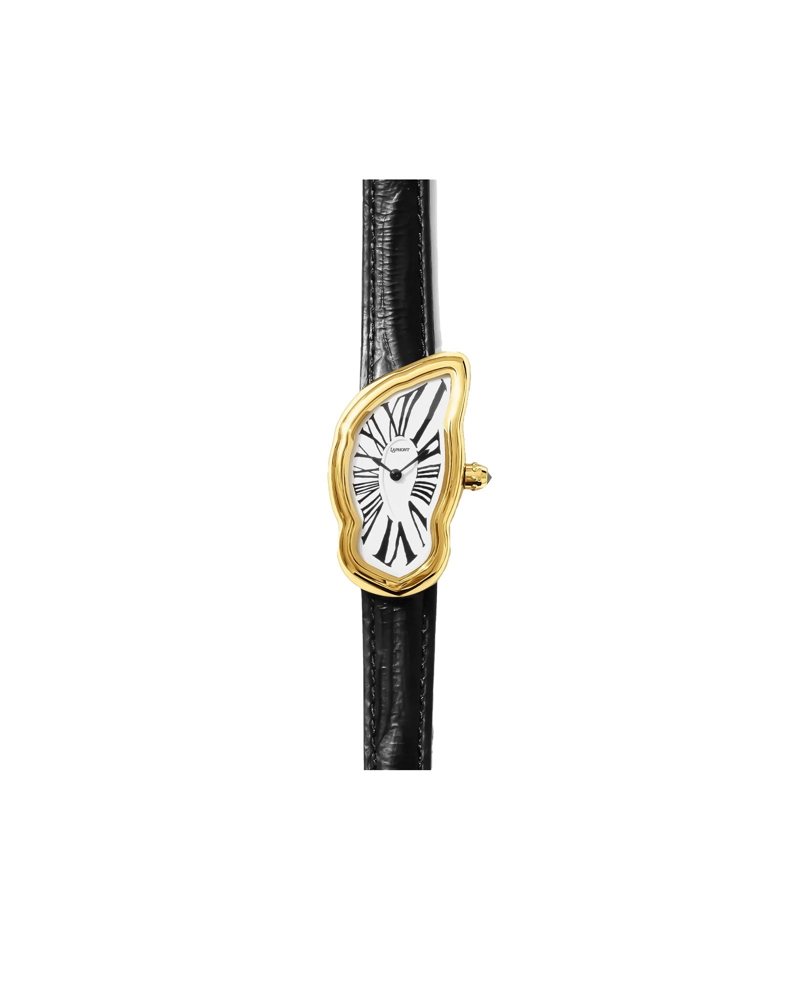 MELTING WATCH GOLD WHITE BLACK (MEN'S STRAP) / GOLD