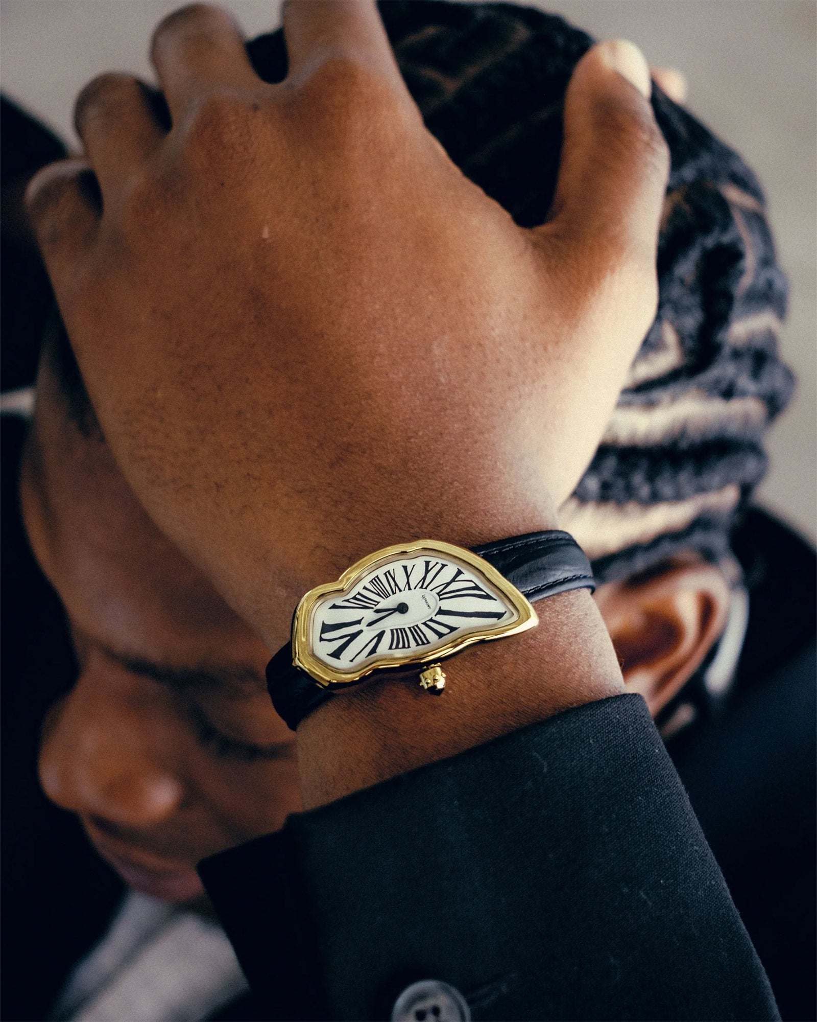 LAPHONT・ラフォン - ウォッチ MELTING WATCH GOLD WHITE BLACK (MEN'S STRAP) / GOLD
