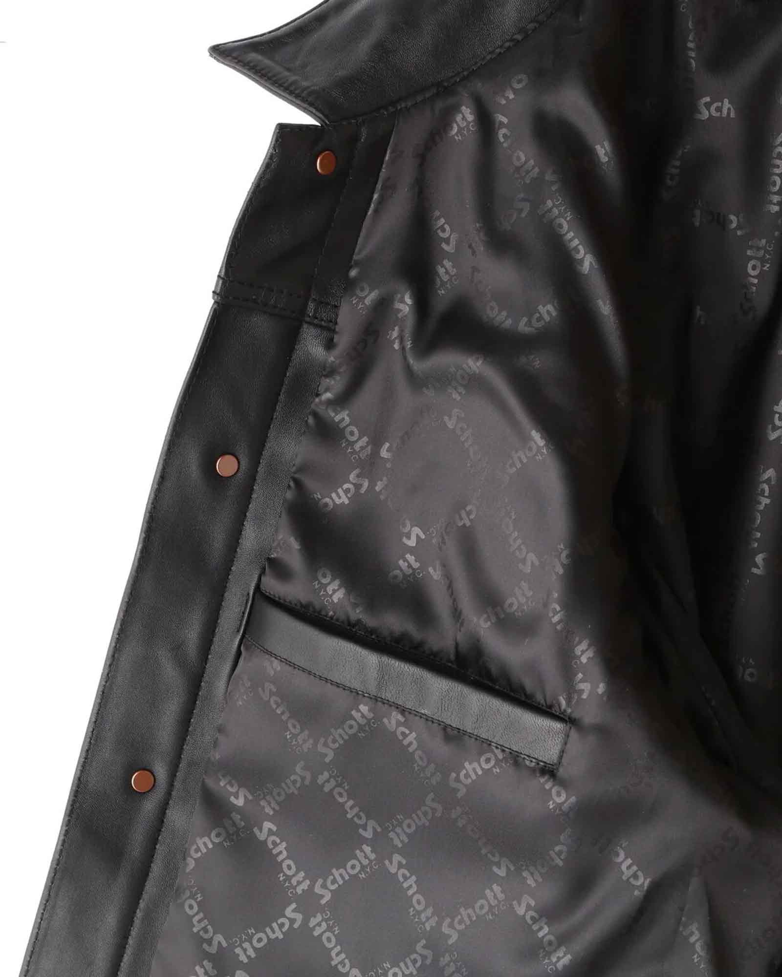 Schott・ショット -  SHEEP LEATHER 1st TRACKER JACKET / BLACK