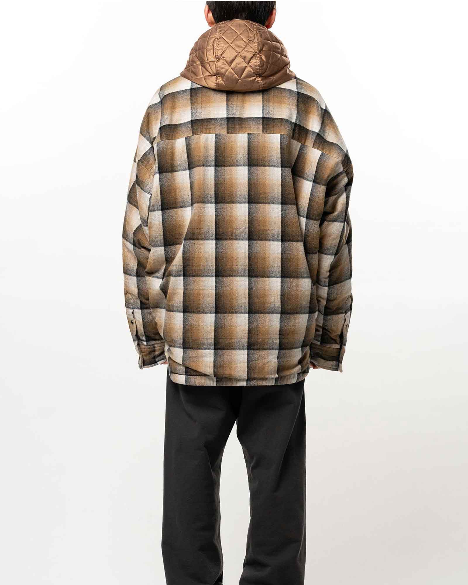 MIHARA YASUHIRO・ミハラヤスヒロ - ジャケット HOODED CHECK SHIRT / BEIGE