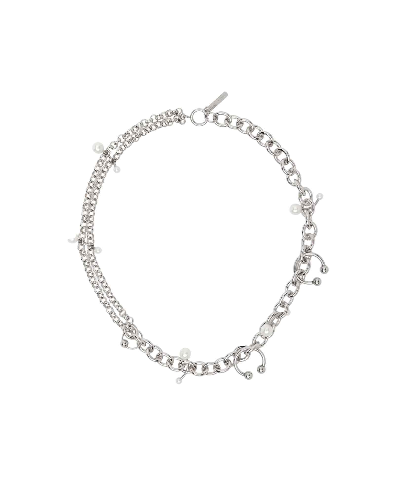 HOLLY PEARL NECKLACE / PALLADIUM