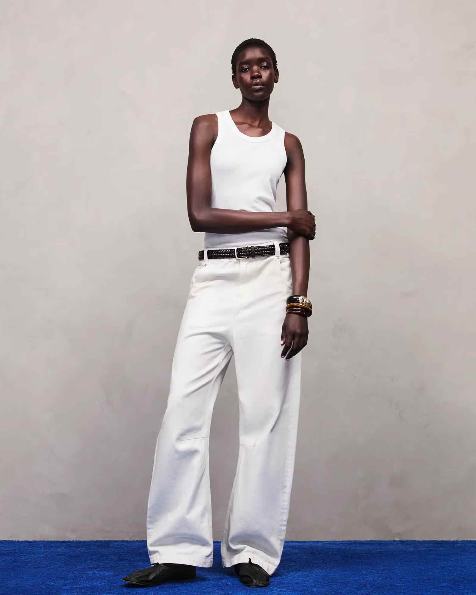 Entire studios・エンタイアスタジオ - トップス RIB TANK / WHITE