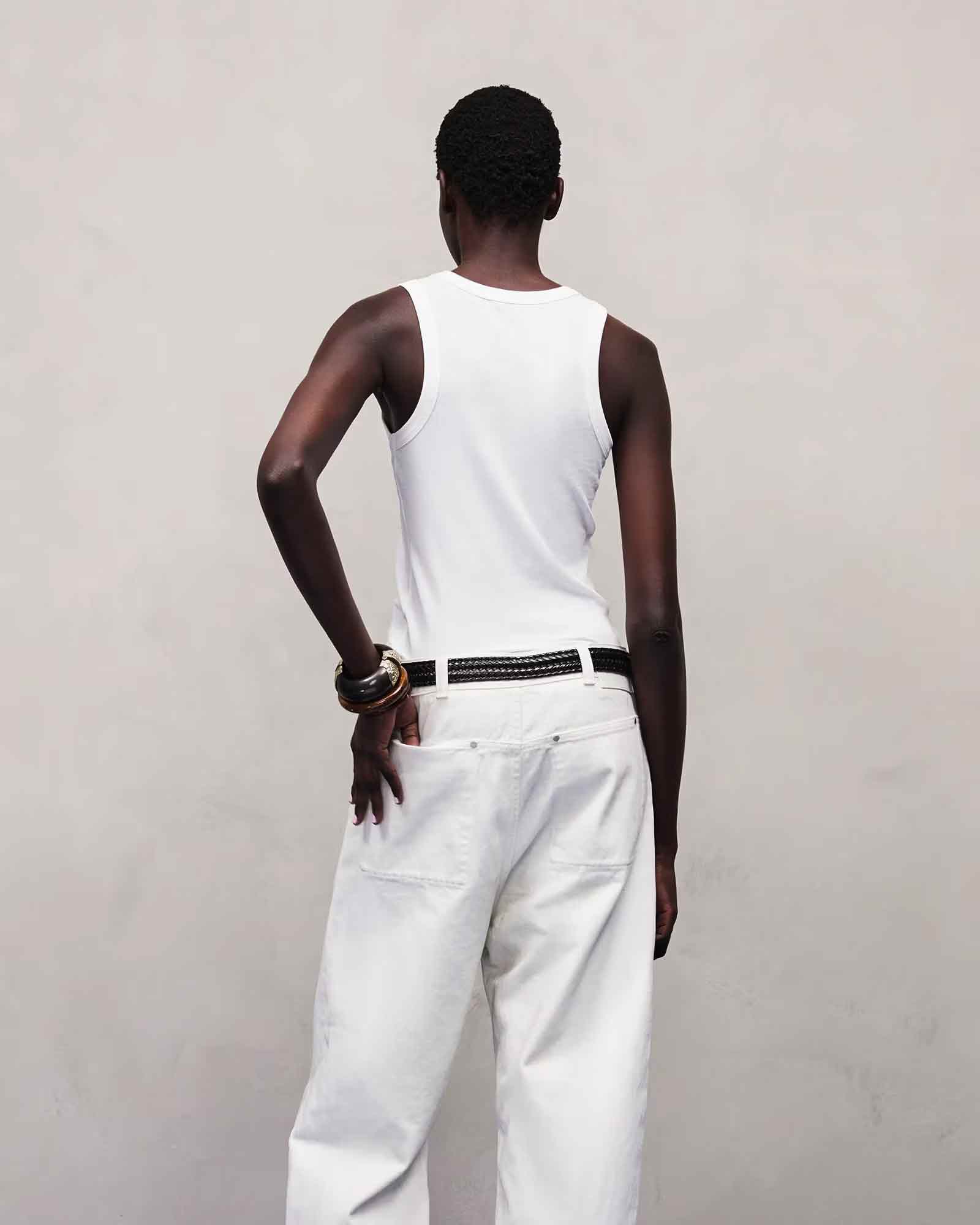 Entire studios・エンタイアスタジオ - トップス RIB TANK / WHITE