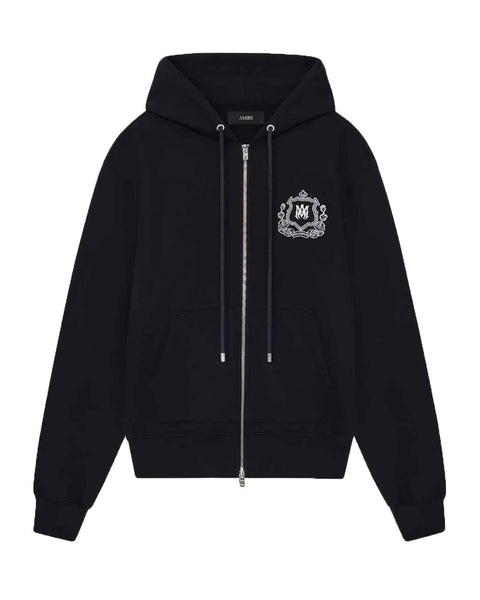 AMIRI (アミリ) AW25 MA CREST ZIP HOODIE / BLACK | Detail