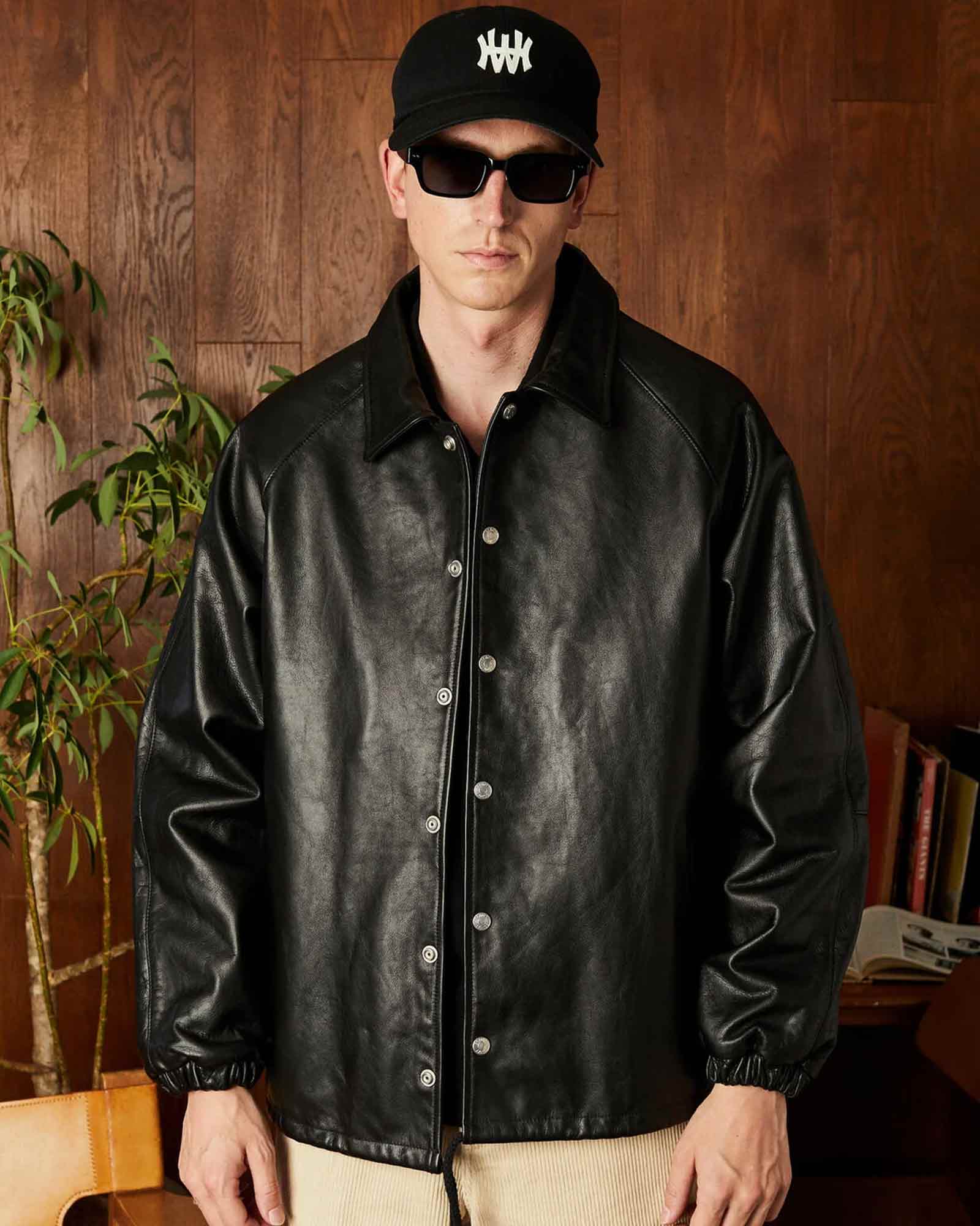 Schott・ショット - レザージャケット LEATHER COACH JACKET / BLACK