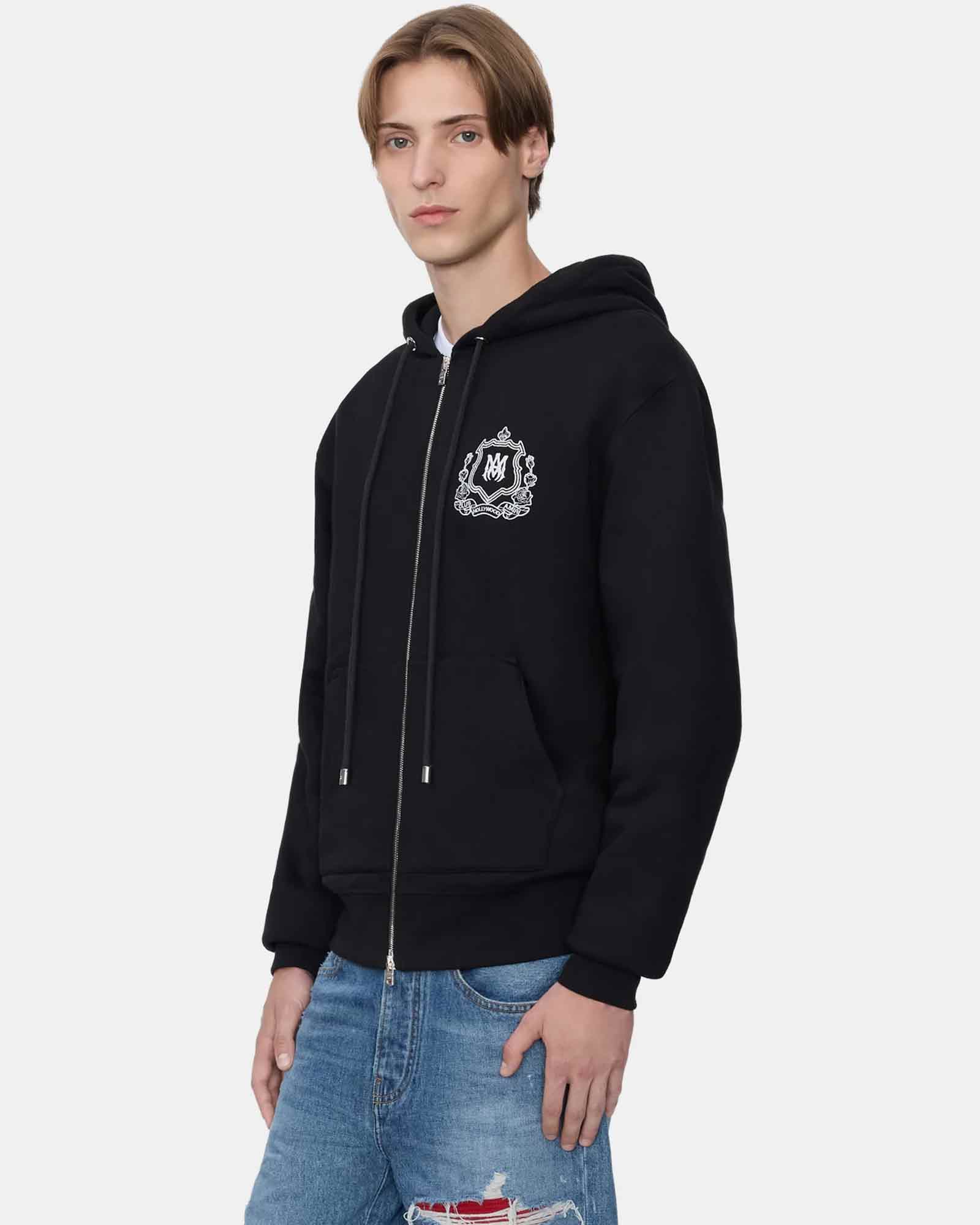AMIRI・アミリ - パーカー・フーディ MA CREST ZIP HOODIE / BLACK