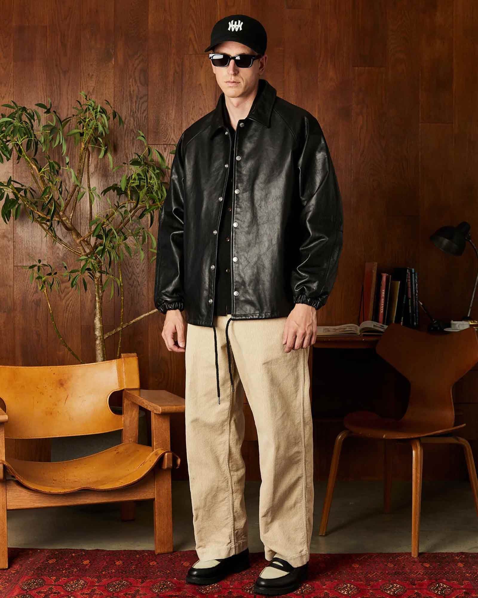 Schott・ショット - レザージャケット LEATHER COACH JACKET / BLACK