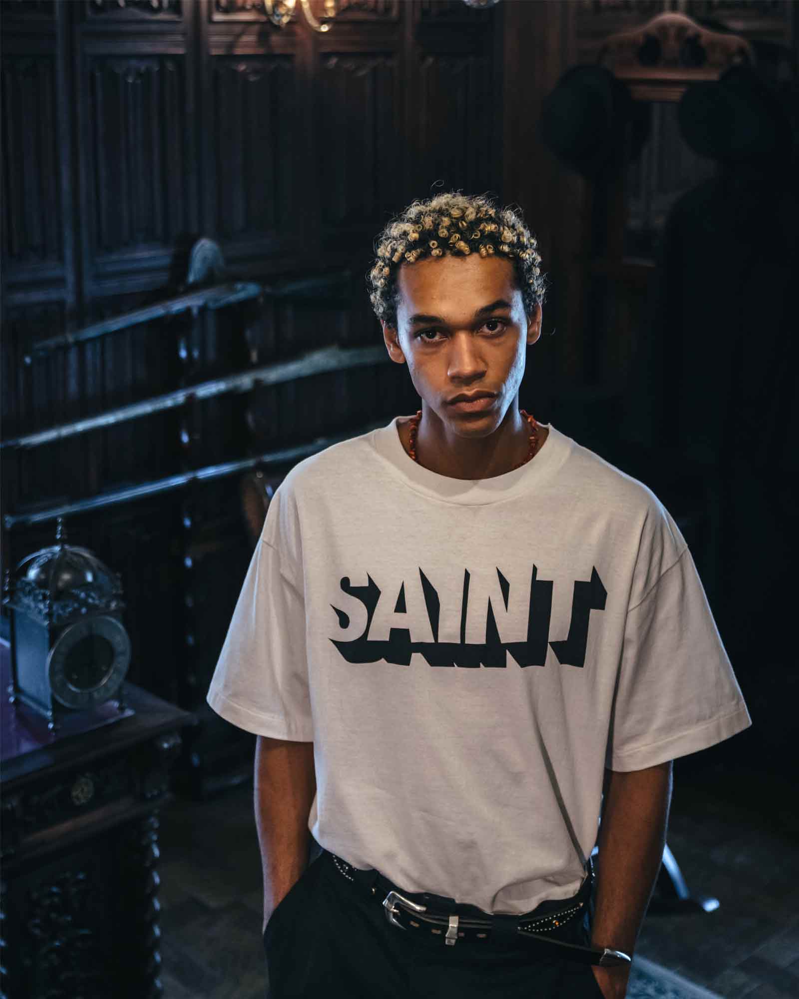 ©SAINT M××××××・セントマイケル - Tシャツ・カットソー SS TEE/SAINT / WHITE