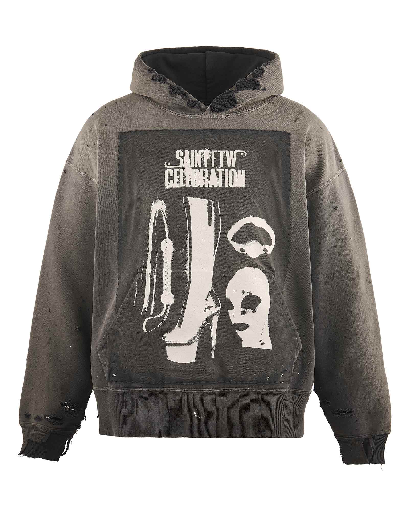 ©SAINT M××××××・セントマイケル - パーカー・フーディ HOODIE/SAINT CELEBRATION / BLACK