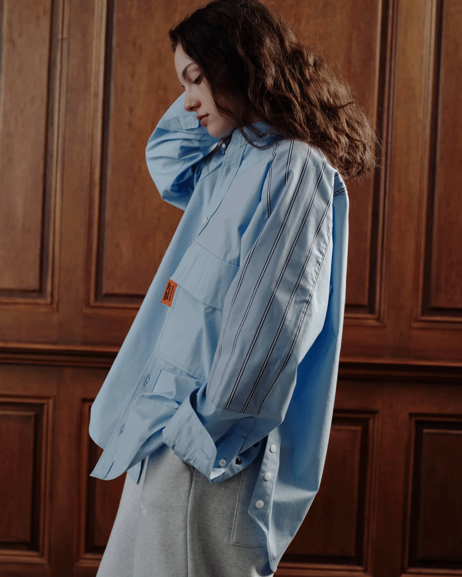 ALWAYS OUT OF STOCK・always out Of stock -  COMBINATION L/S SHIRT JACKET / SAX