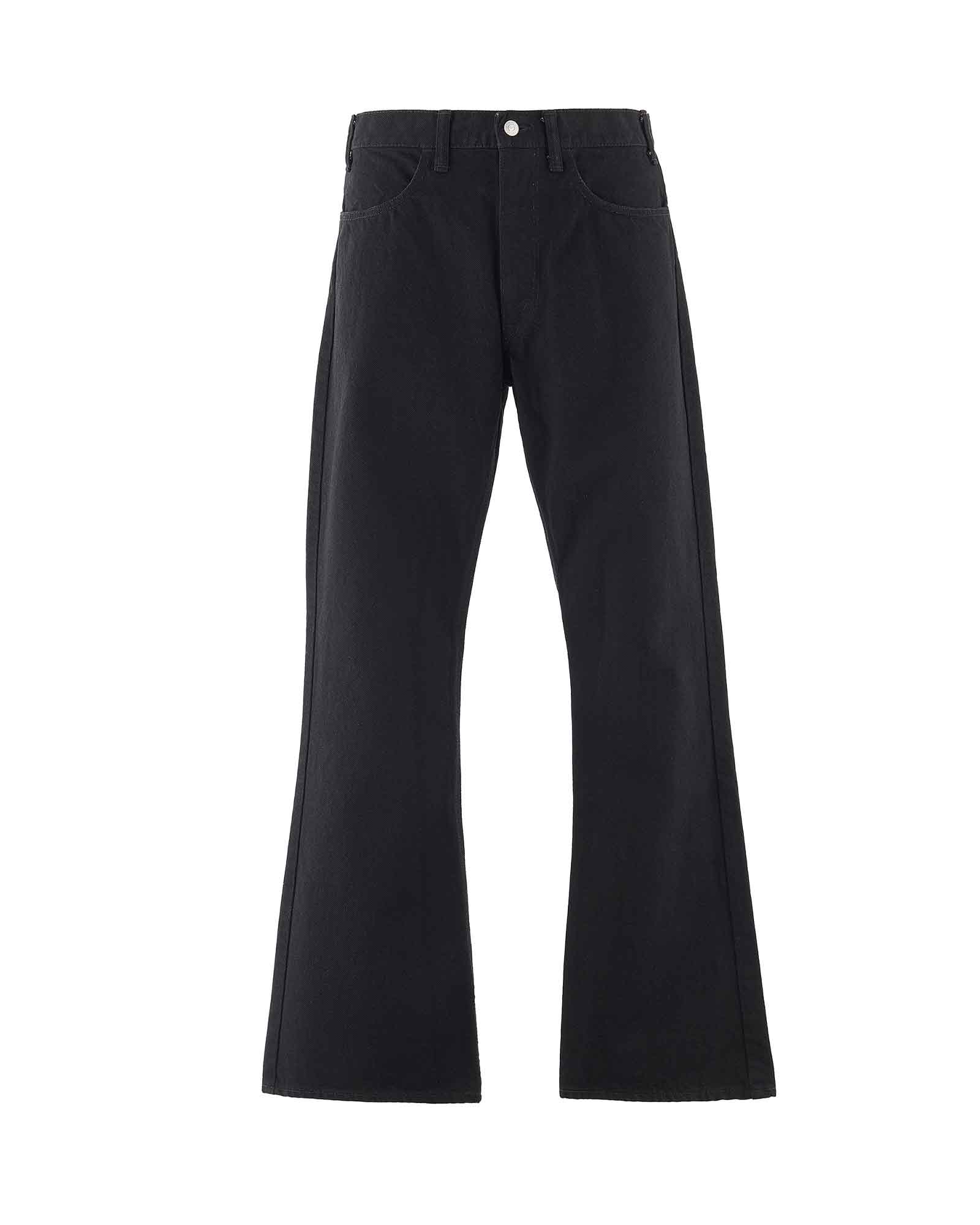 BLK FLARE DENIM PANTS/FLARE / BLACK