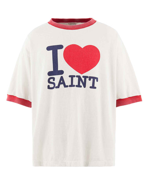 SAINT M×××××× (セントマイケル) SS26 SS T-SHIRT/I LOVE SAINT/WHITE