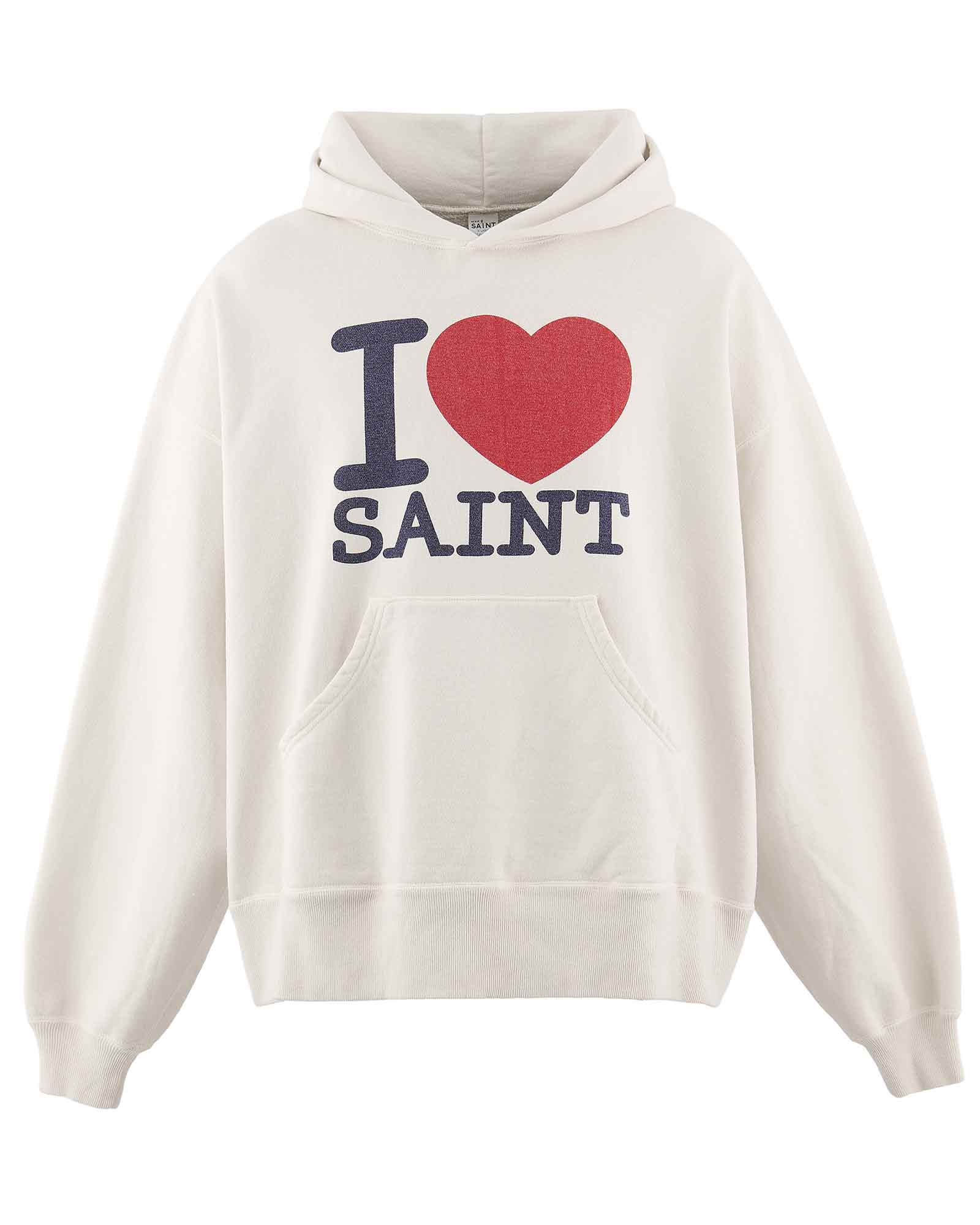 HOODIE/I LOVE SAINT / WHITE