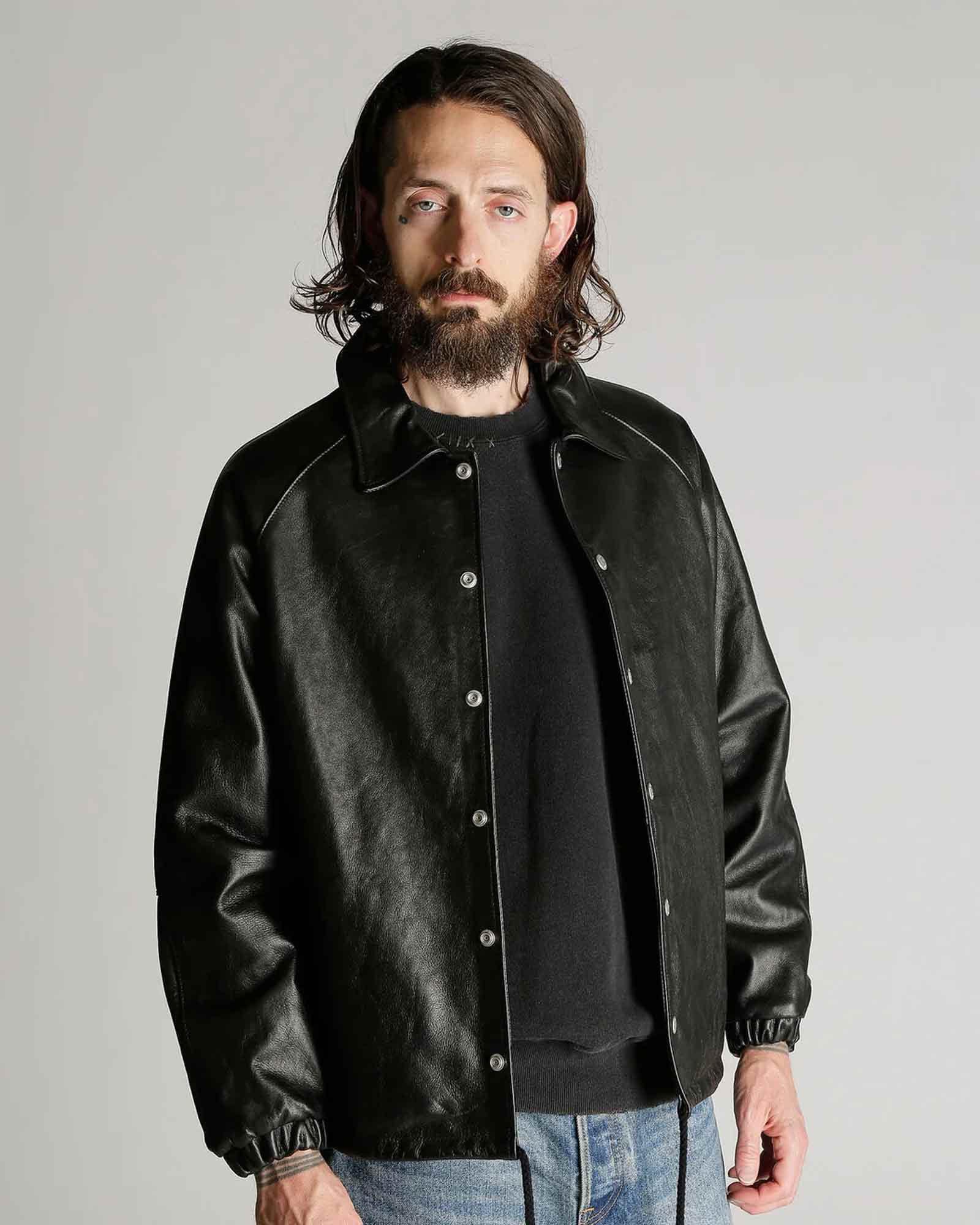 Schott・ショット - レザージャケット LEATHER COACH JACKET / BLACK