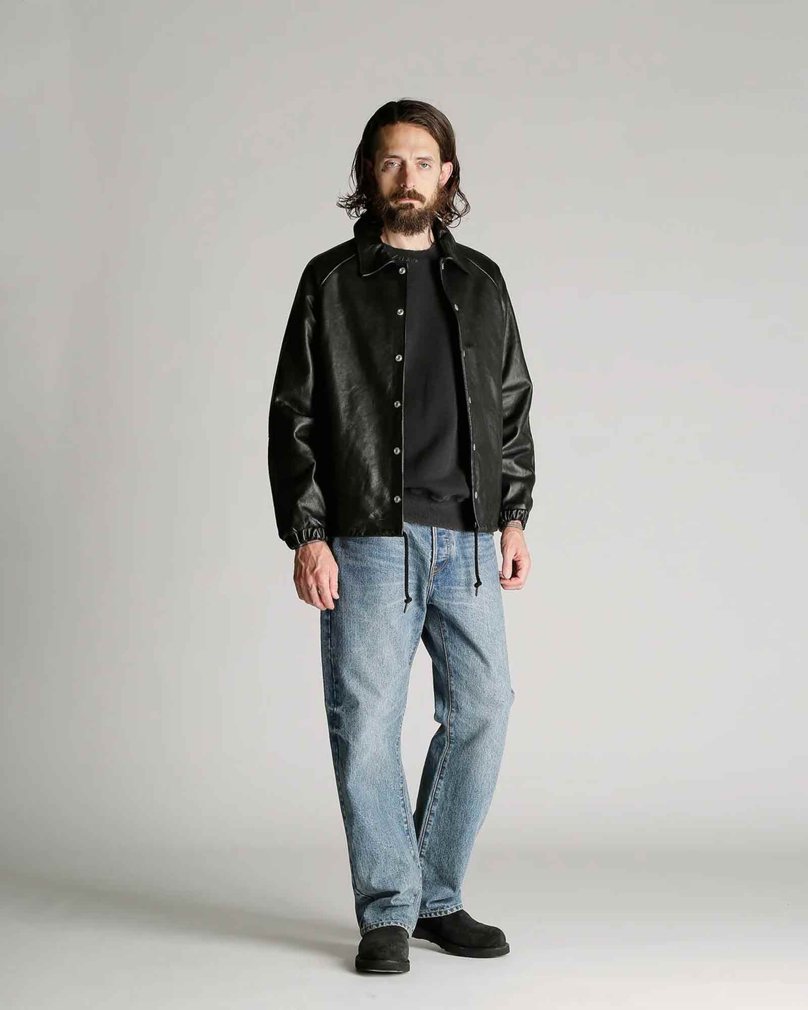 Schott・ショット - レザージャケット LEATHER COACH JACKET / BLACK