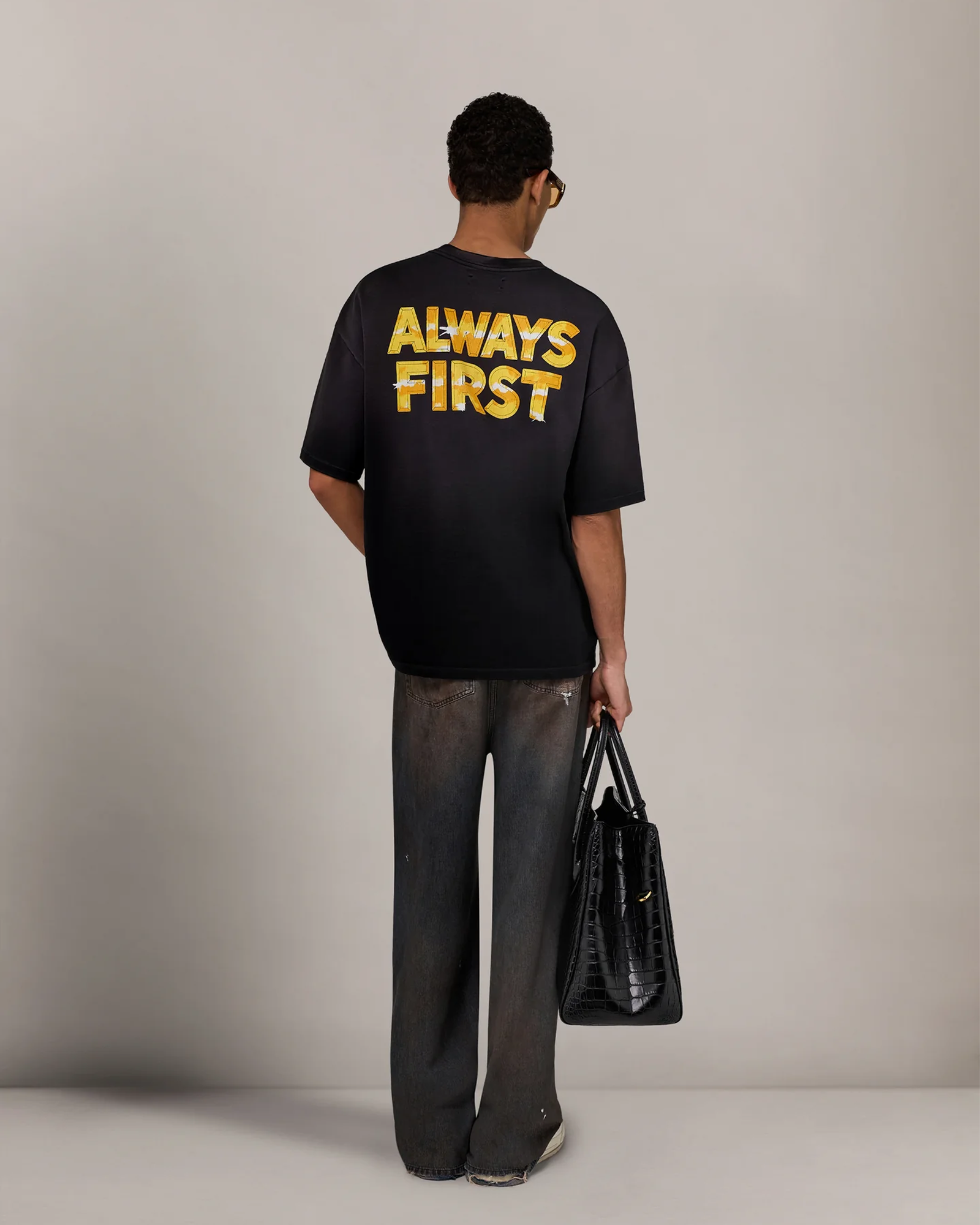 AMIRI・アミリ - Tシャツ・カットソー "EAGLE VINT HJ GD SKATE TEE" / BLACK