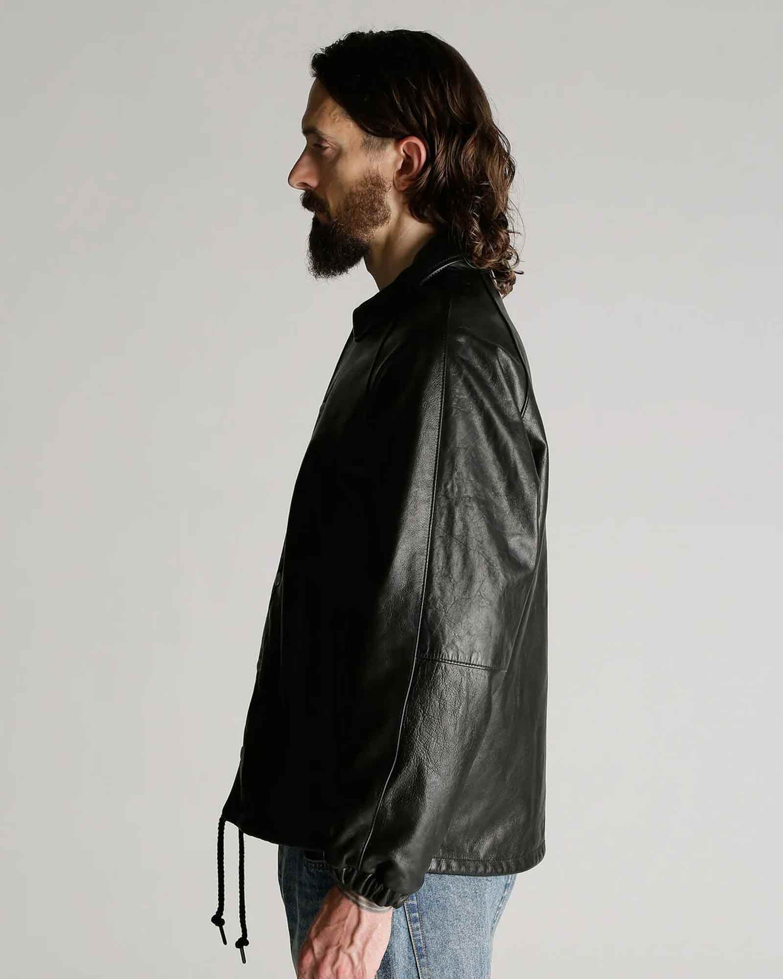 Schott・ショット - レザージャケット LEATHER COACH JACKET / BLACK