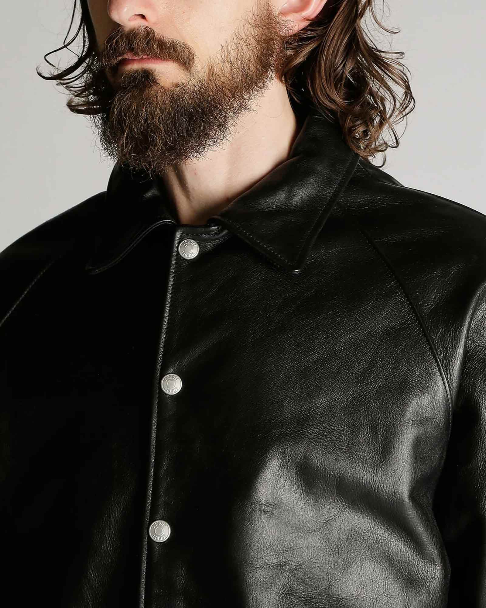 Schott・ショット - レザージャケット LEATHER COACH JACKET / BLACK