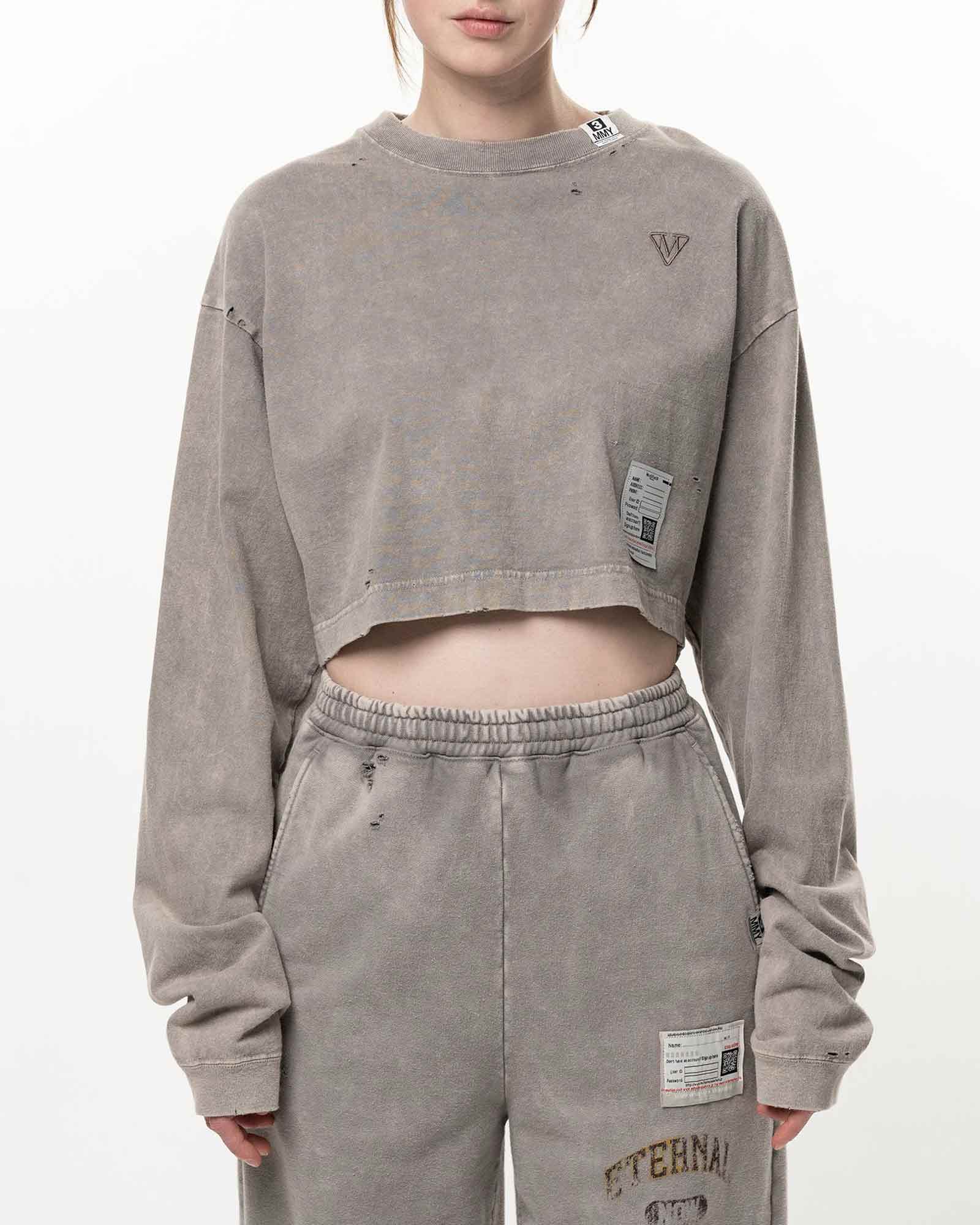 MIHARA YASUHIRO・Yasuhiro Mihara -  BLEACHED LS MINI TEE / KHAKI