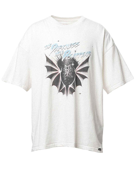 KAMIYA (カミヤ) SS26 “THE DARKNESS WILL DISAPPEAR” TEE T/C / WHITE