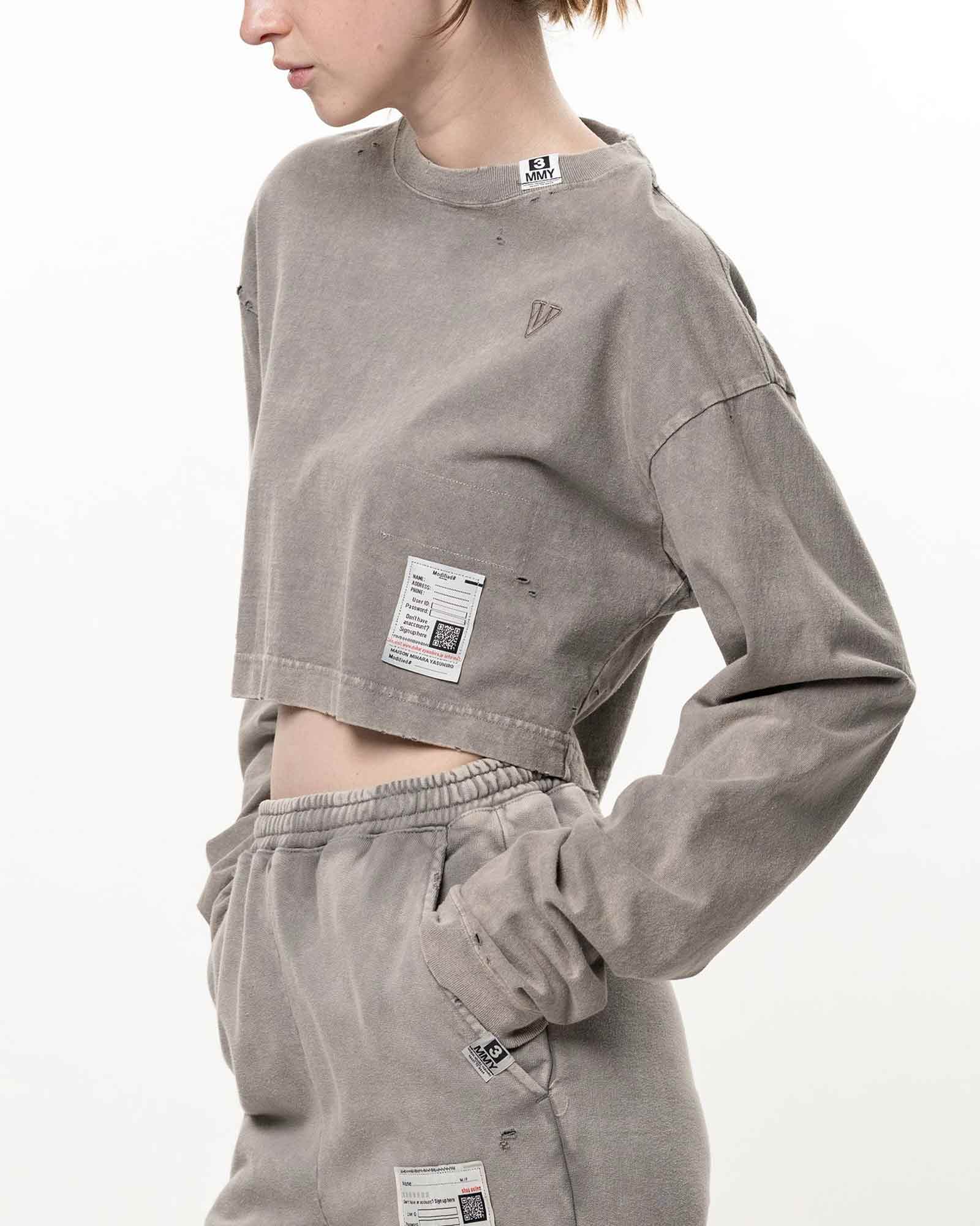 MIHARA YASUHIRO・Yasuhiro Mihara -  BLEACHED LS MINI TEE / KHAKI
