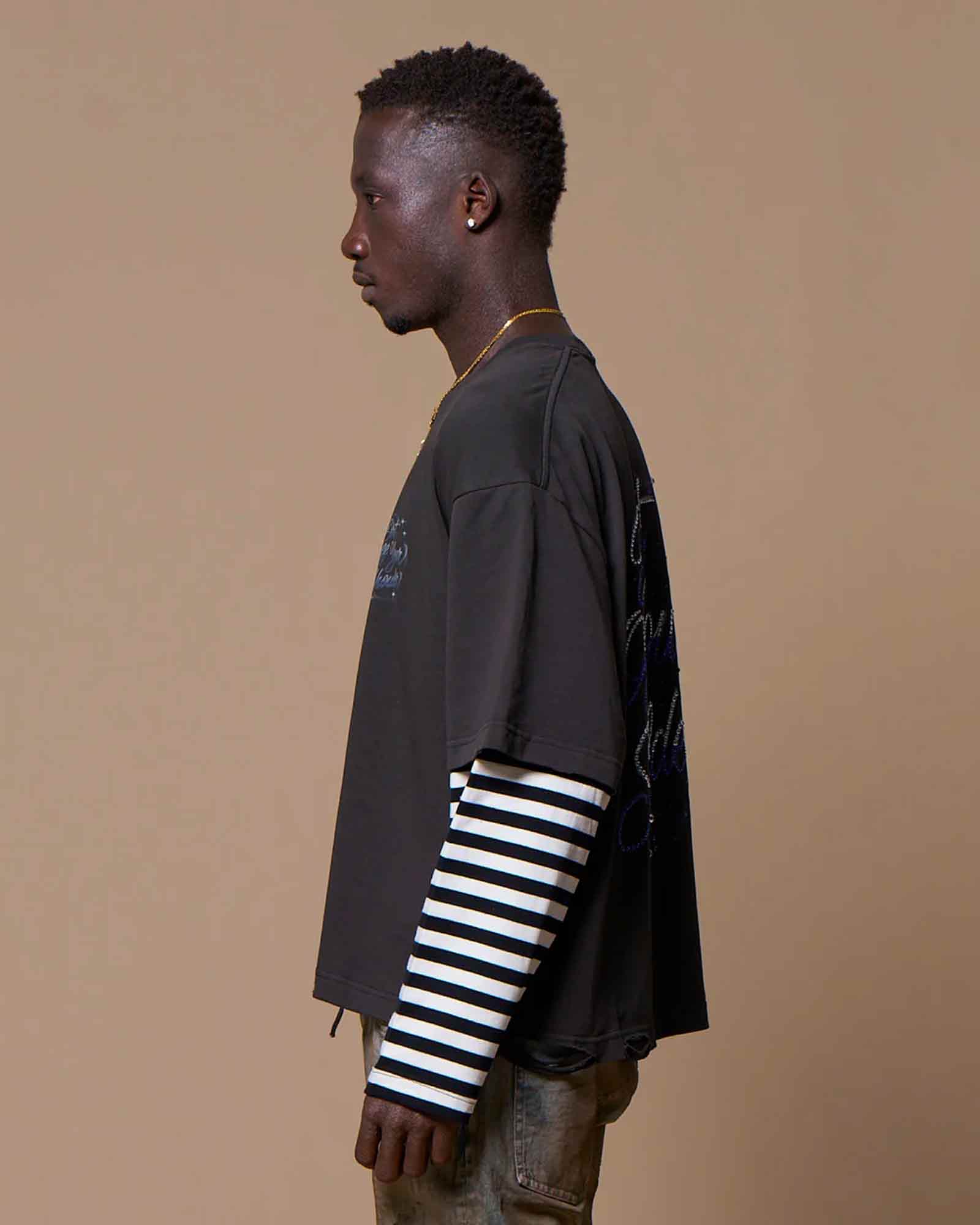 MLVINCE・メルヴィンス -  BKNY LAYERED LS TEE / WASHED BLACK