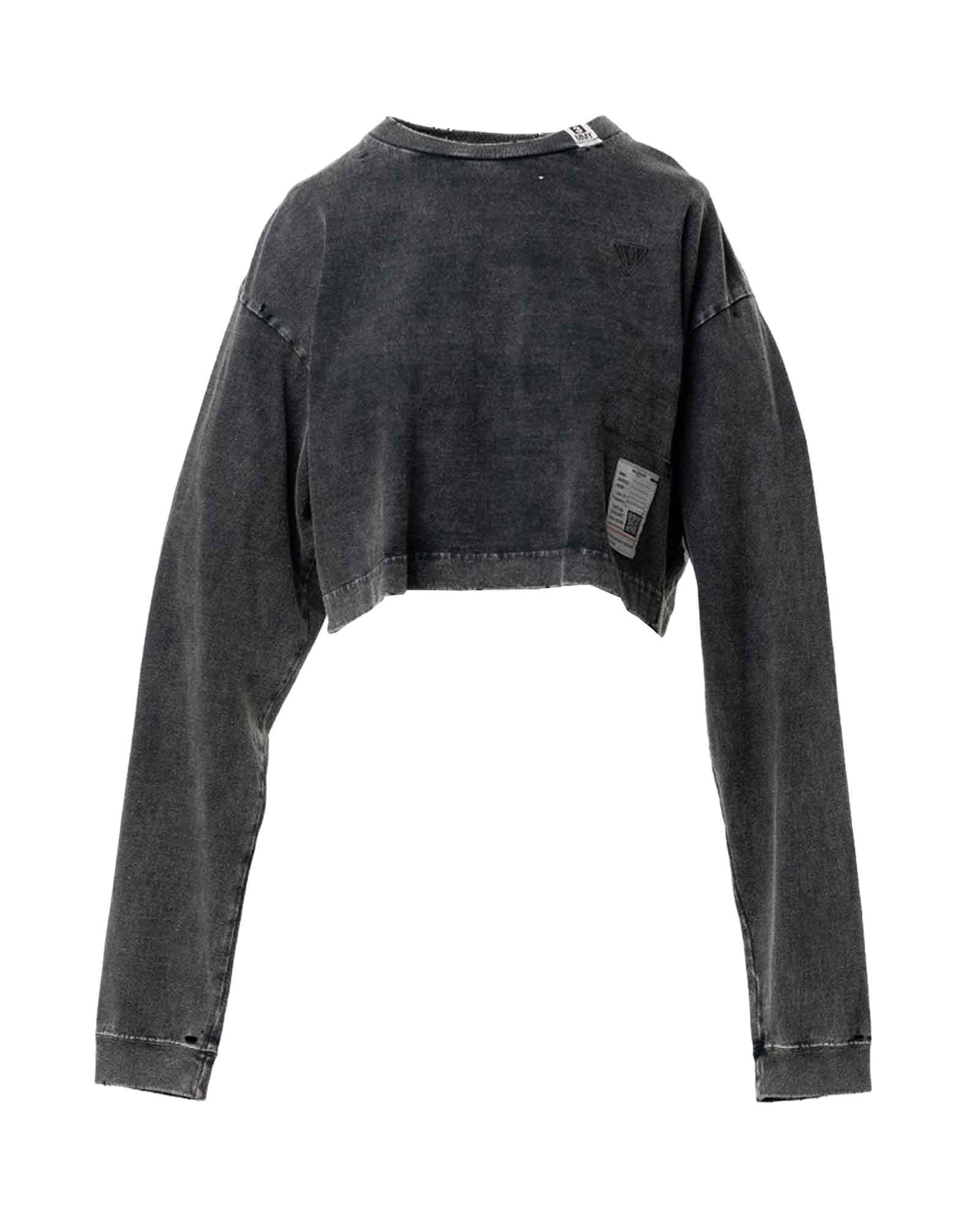 MIHARA YASUHIRO・Yasuhiro Mihara -  BLEACHED LS MINI TEE / BLACK