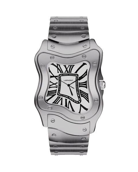 LAPHONT(ラフォント) LAURENT WATCH LARGE SILVER CASE STEEL BAND