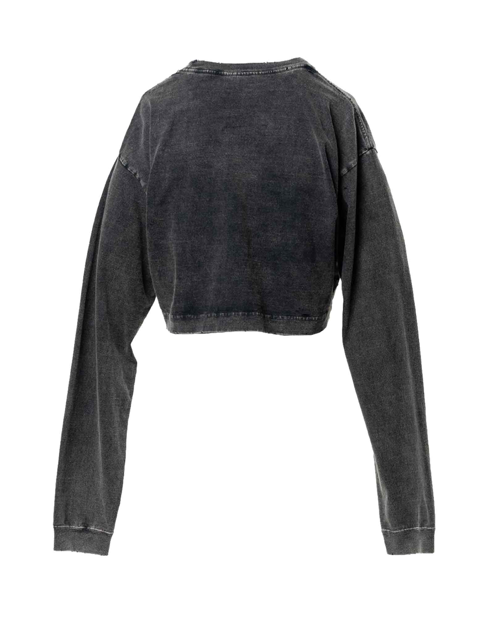 MIHARA YASUHIRO・Yasuhiro Mihara -  BLEACHED LS MINI TEE / BLACK
